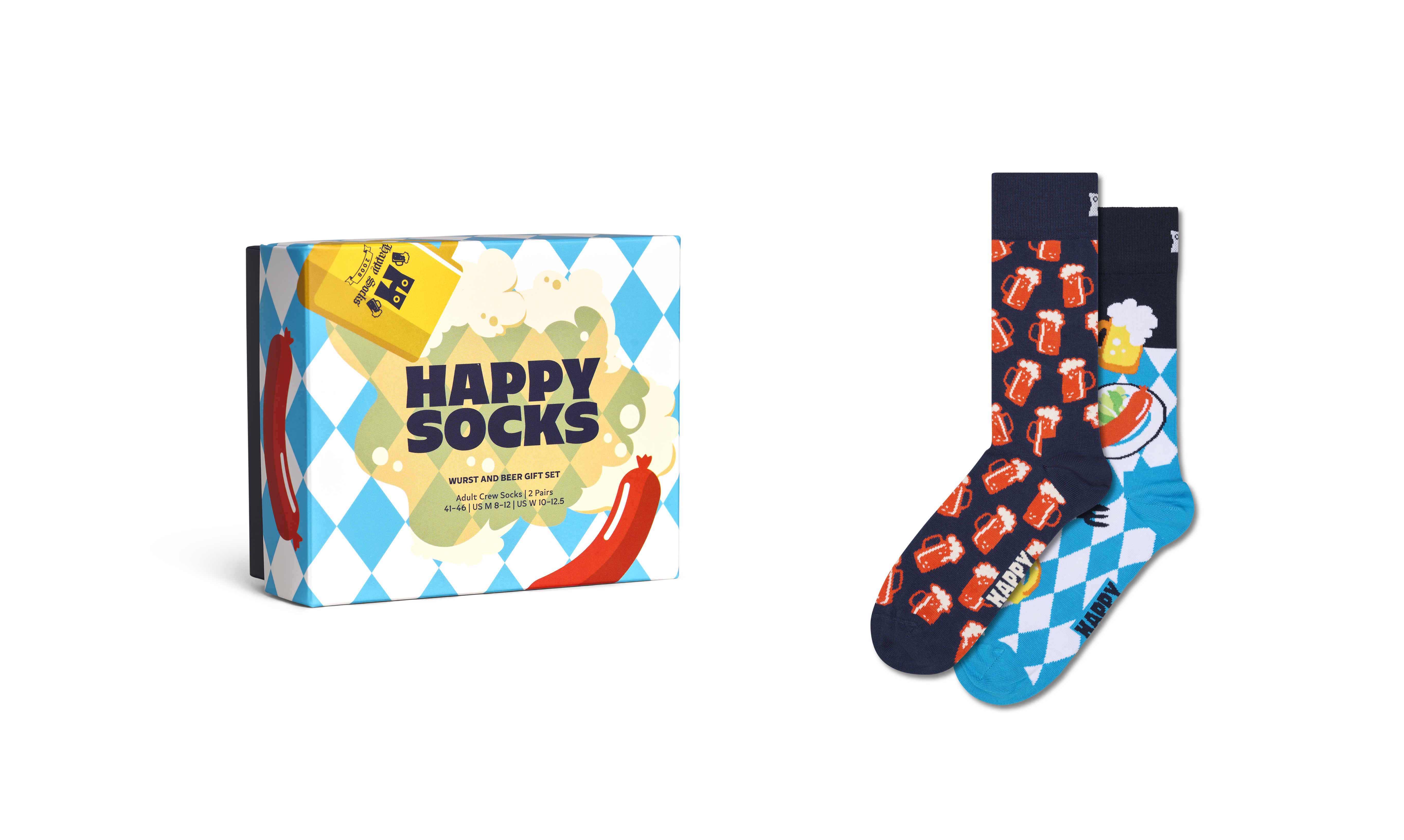 2-Pack Wurst And Beer Socks Gift Set