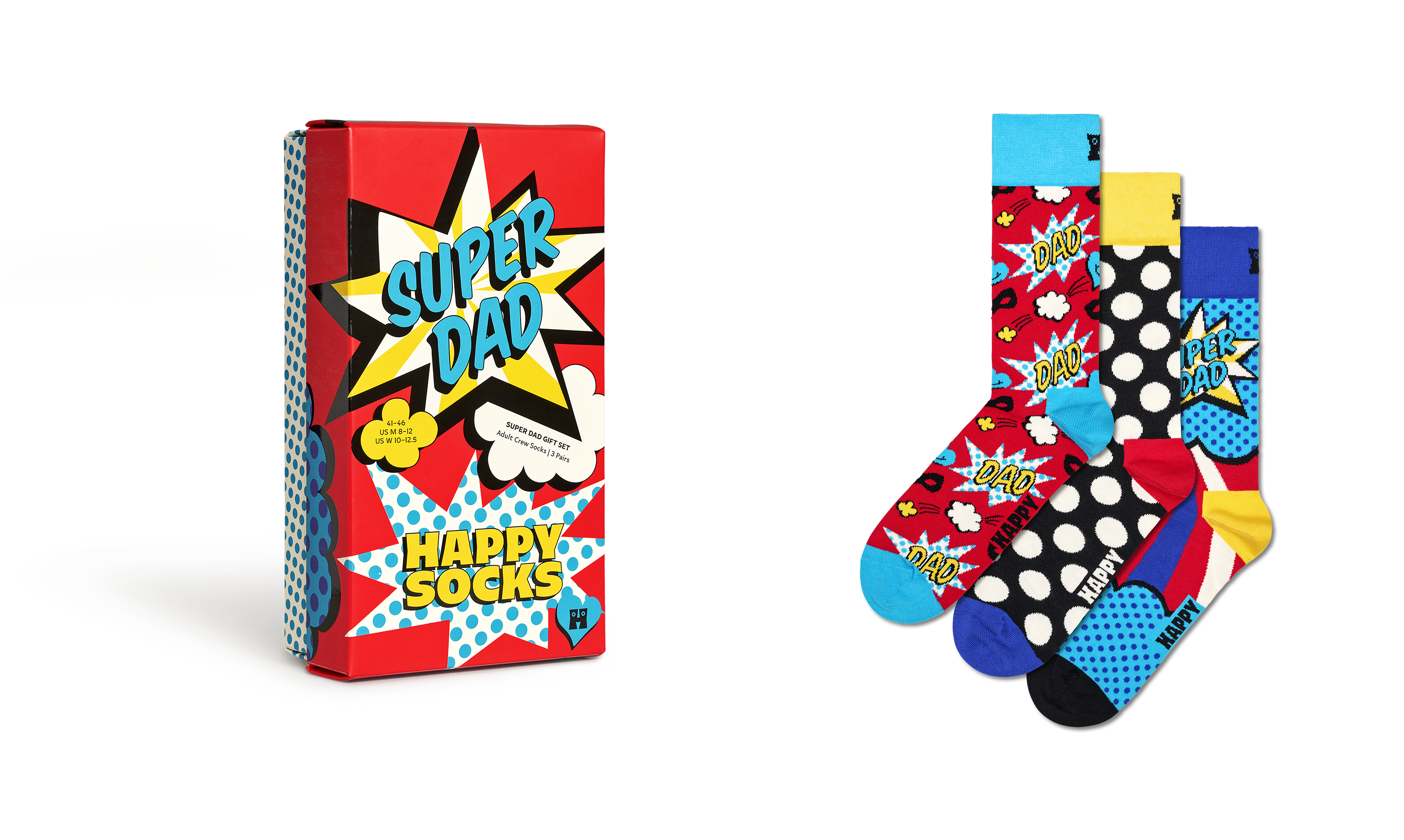 3-Pack Super Dad Socks Gift Set