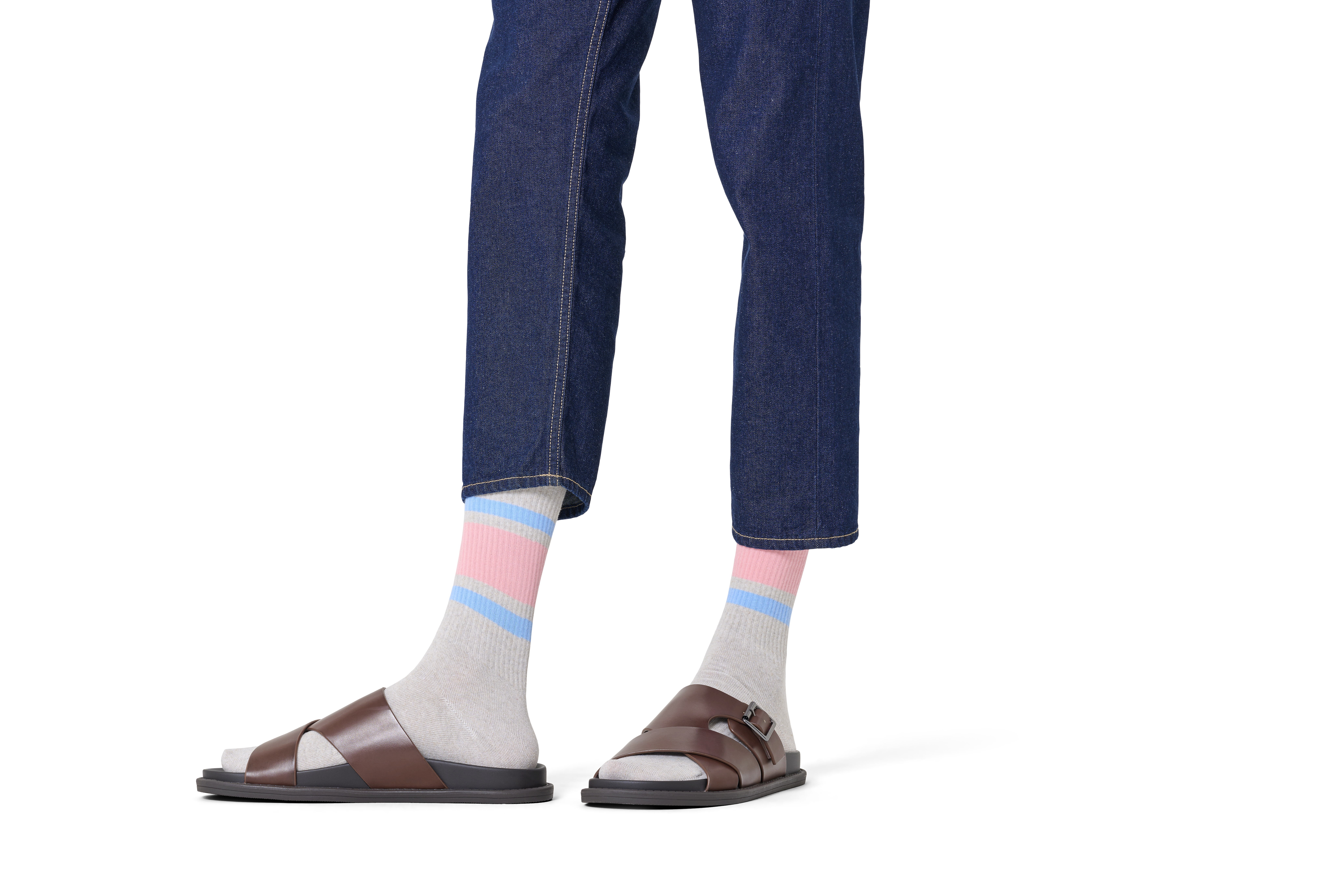 Simple Stripe Sneaker Sock