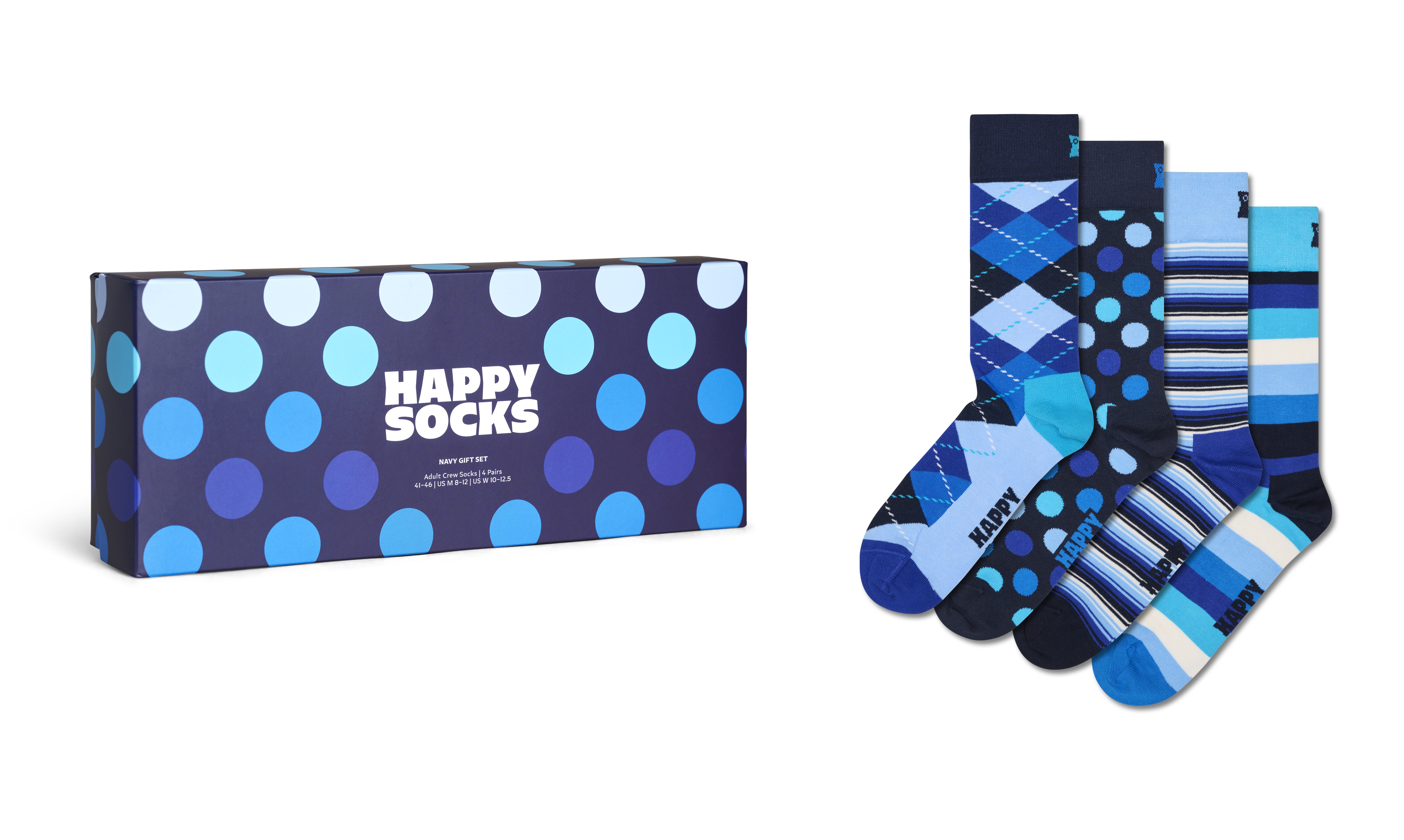 4-Pack Navy Socks Gift Set