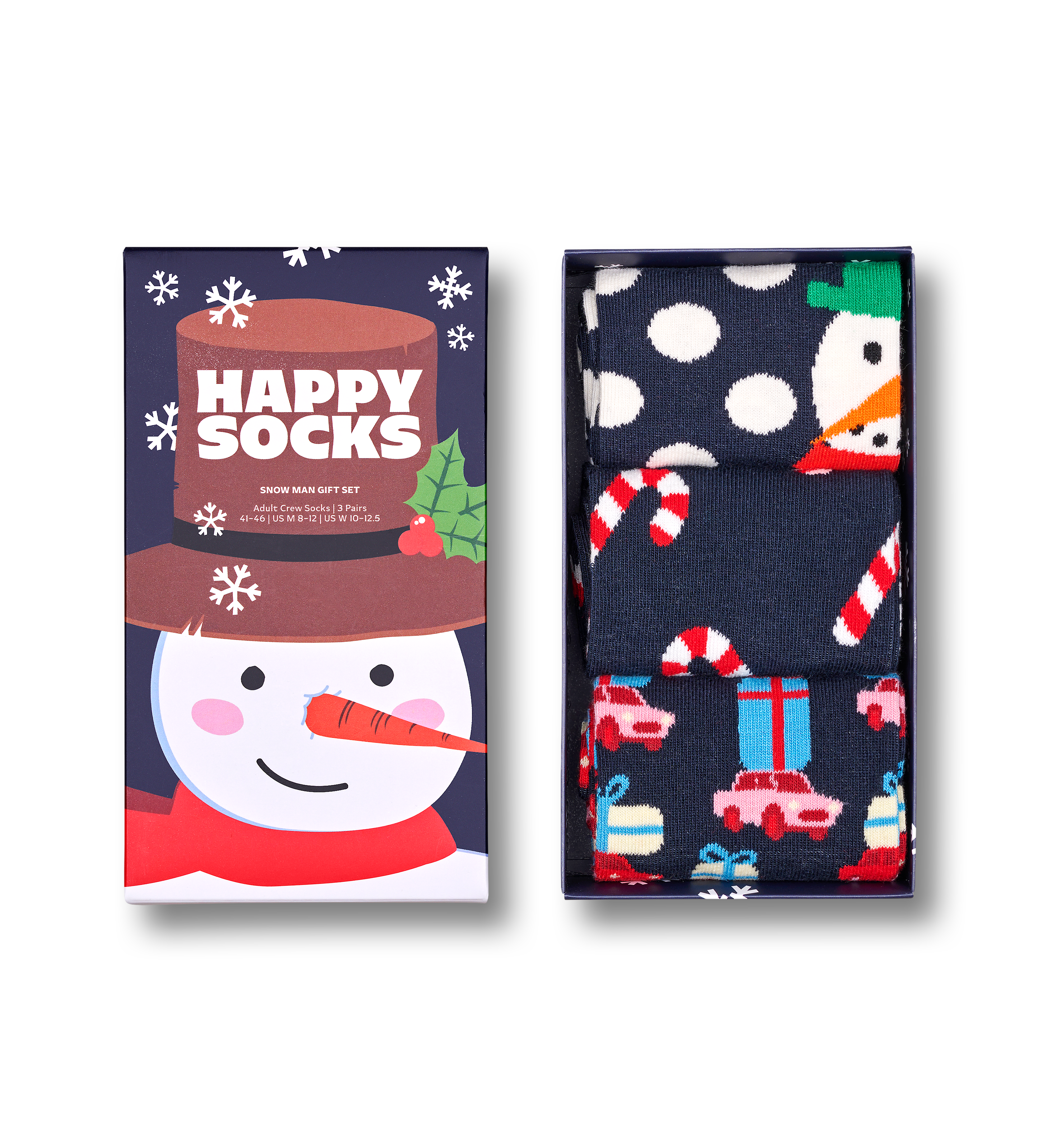 3-Pack Holiday Navy Socks Gift Set