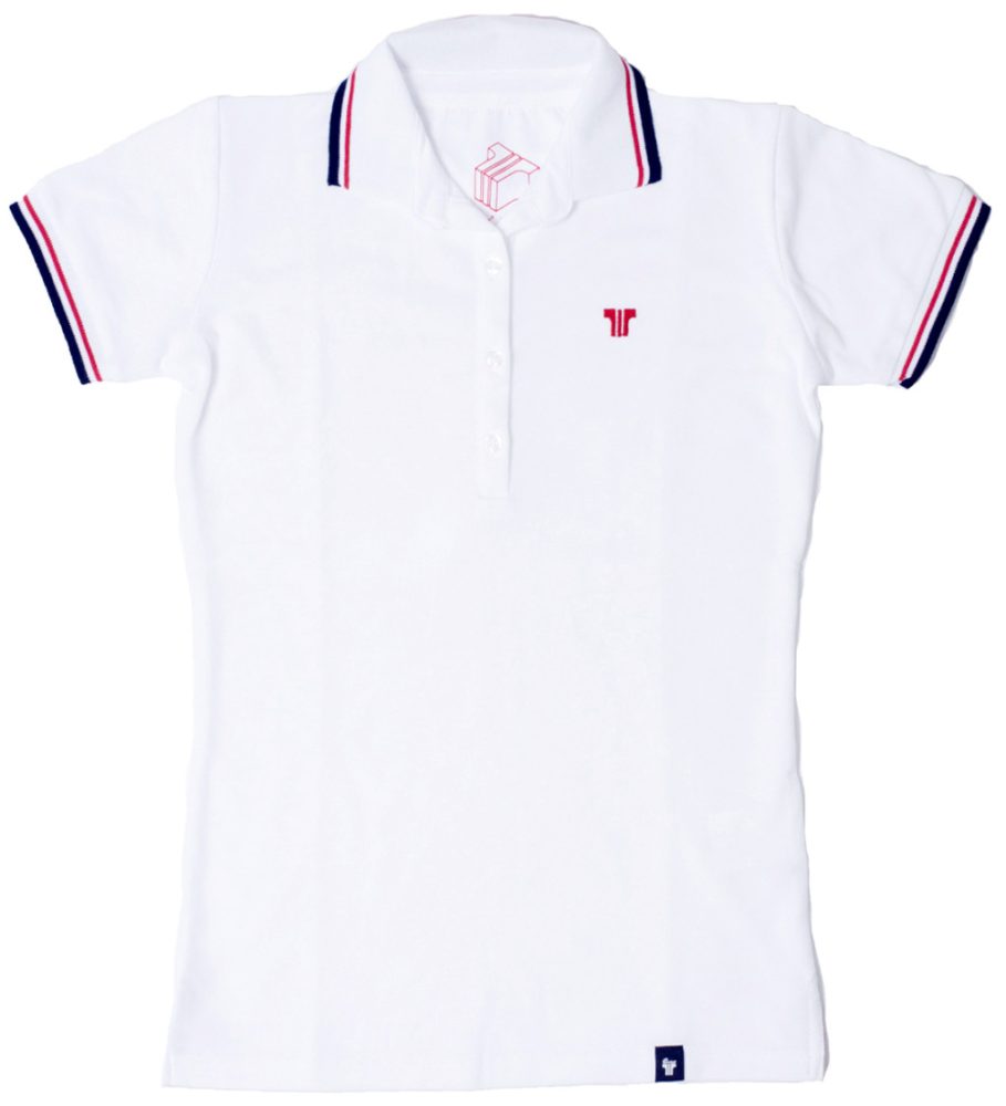 Galléros póló Női Fehér Klasszik