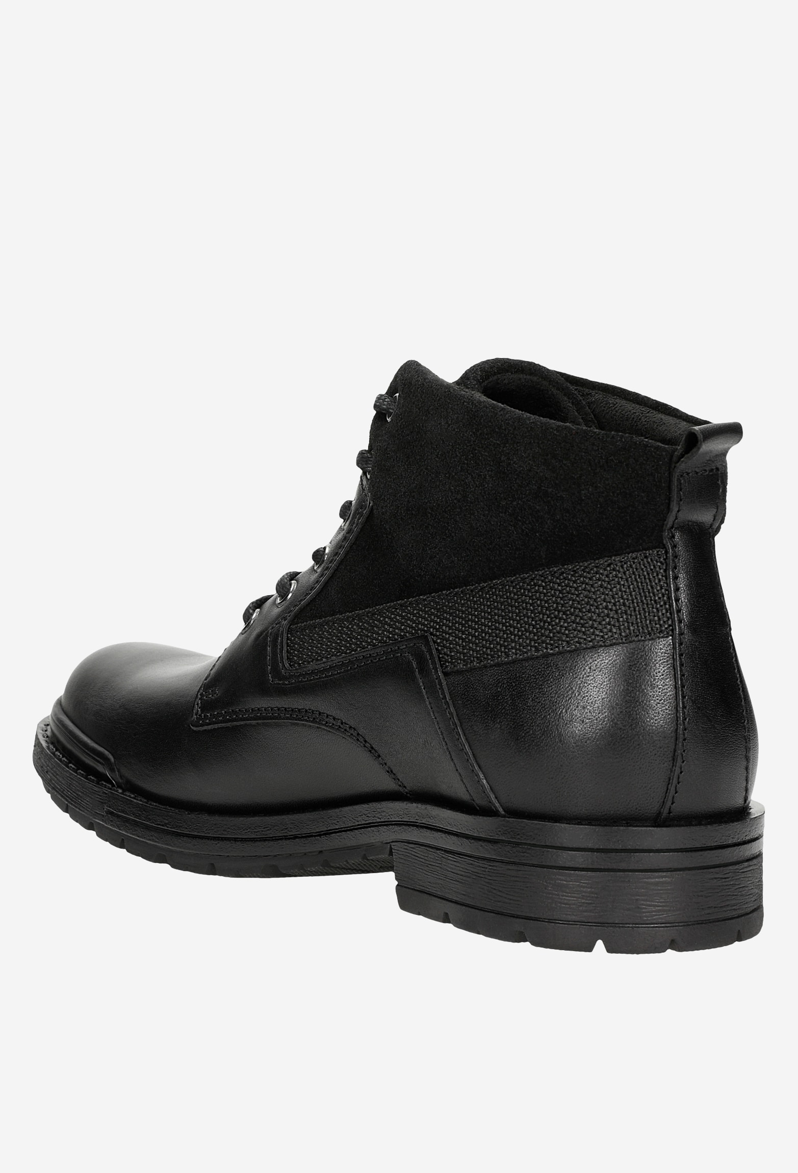 Czarne ocieplane trzewiki męskie typu workery