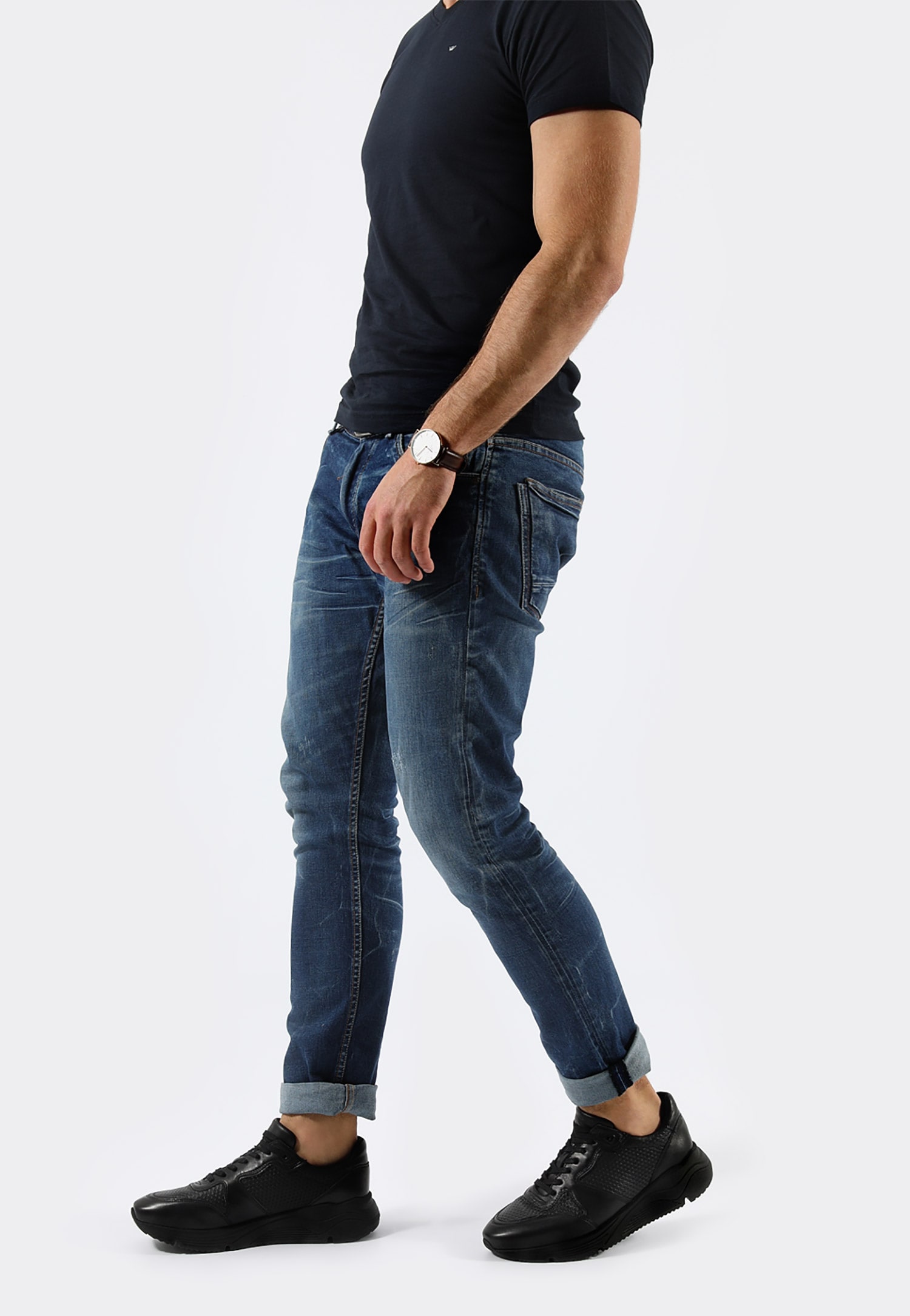 Czarne całoroczne sneakersy męskie