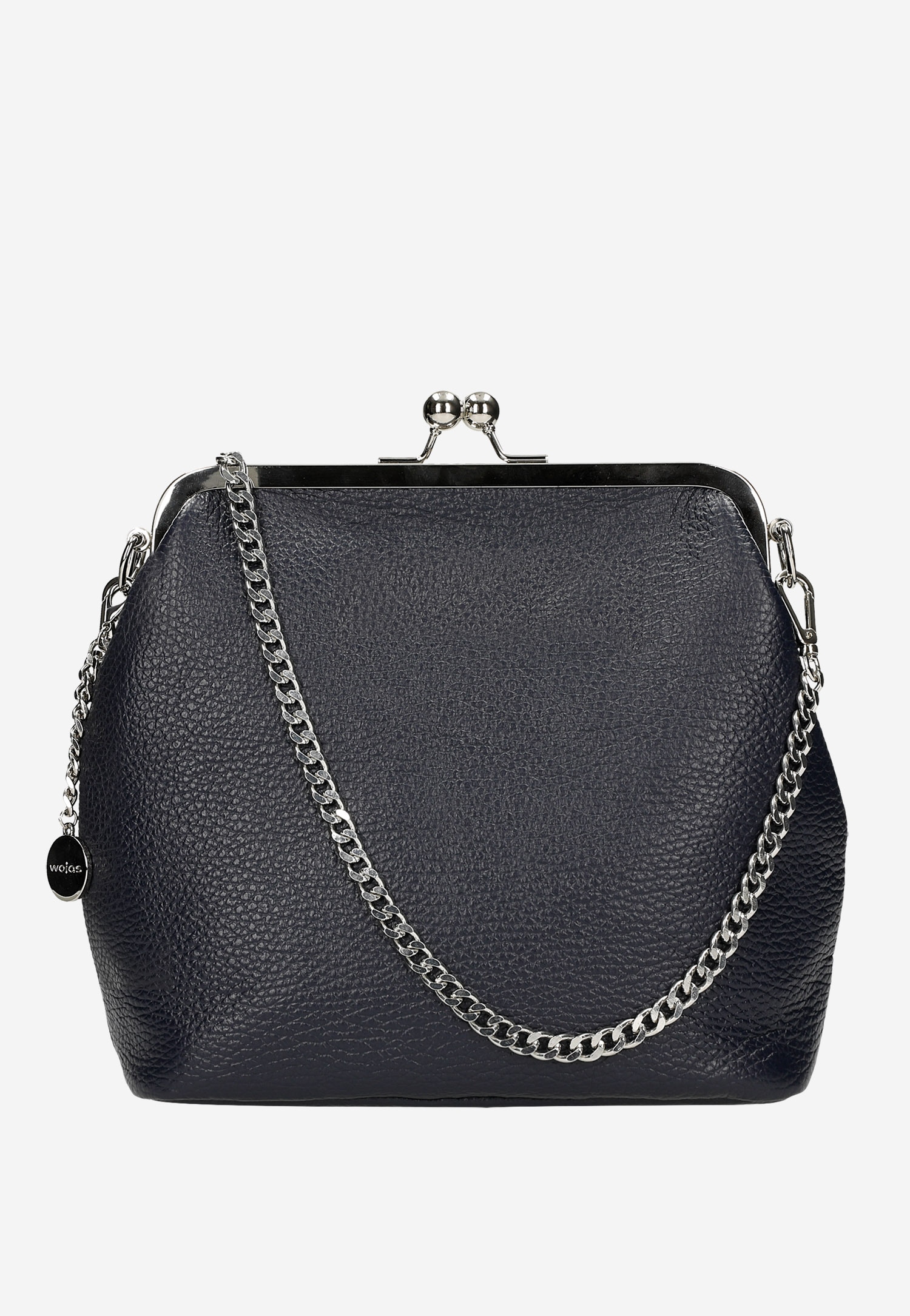 Granatowa torebka damska z łańcuszkiem