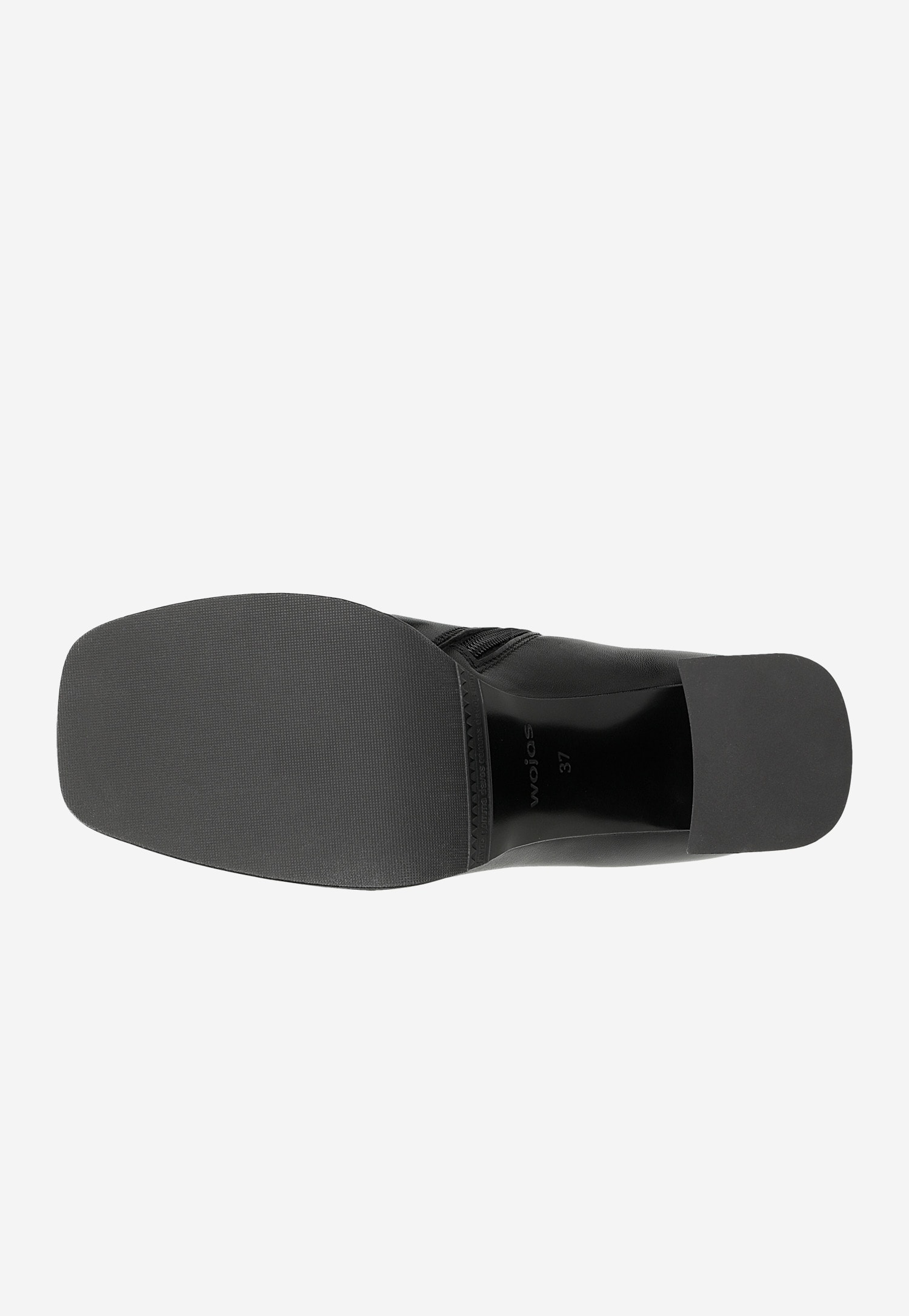 Czarne botki damskie na solidnym obcasie