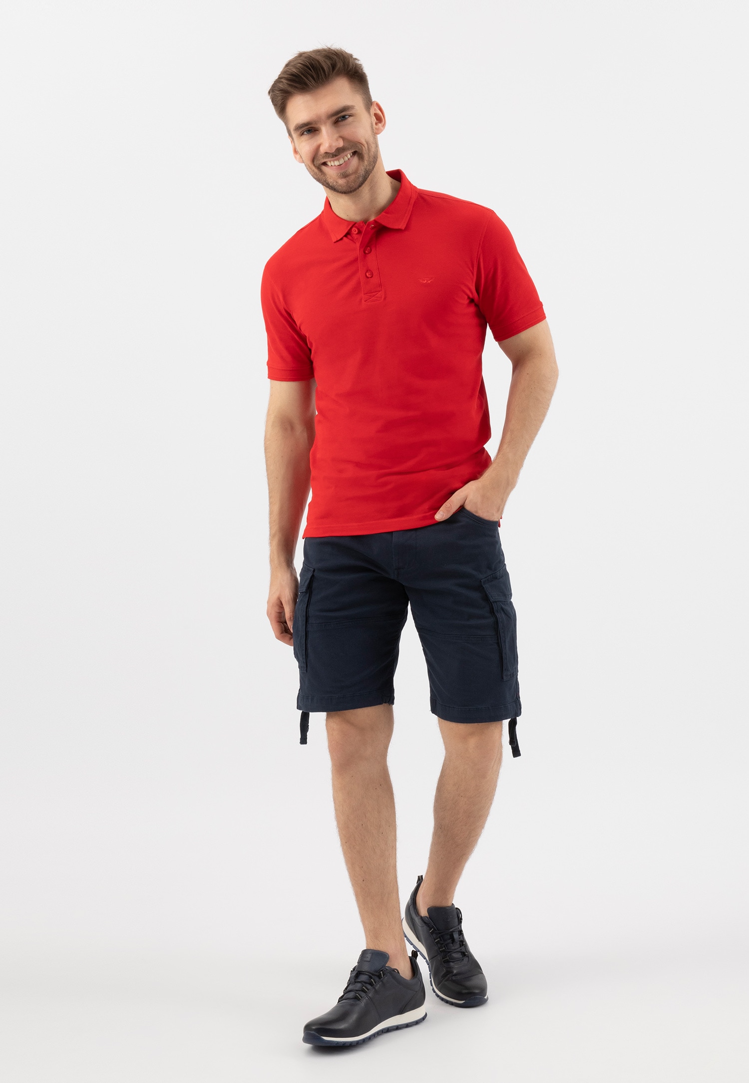 Sneakersy męskie z ciemnobrązowej skóry licowej