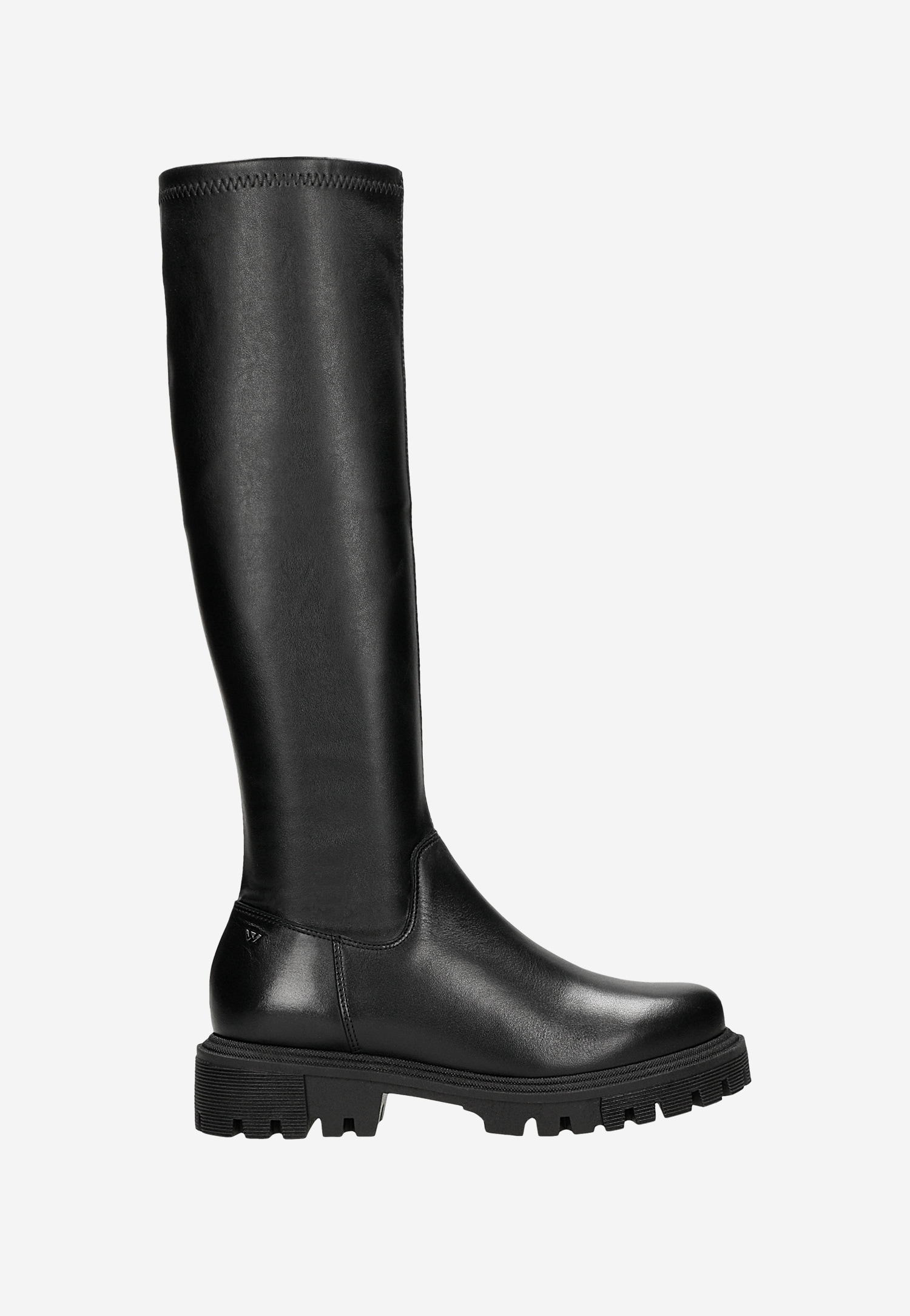 Czarne skórzane kozaki damskie do kolan