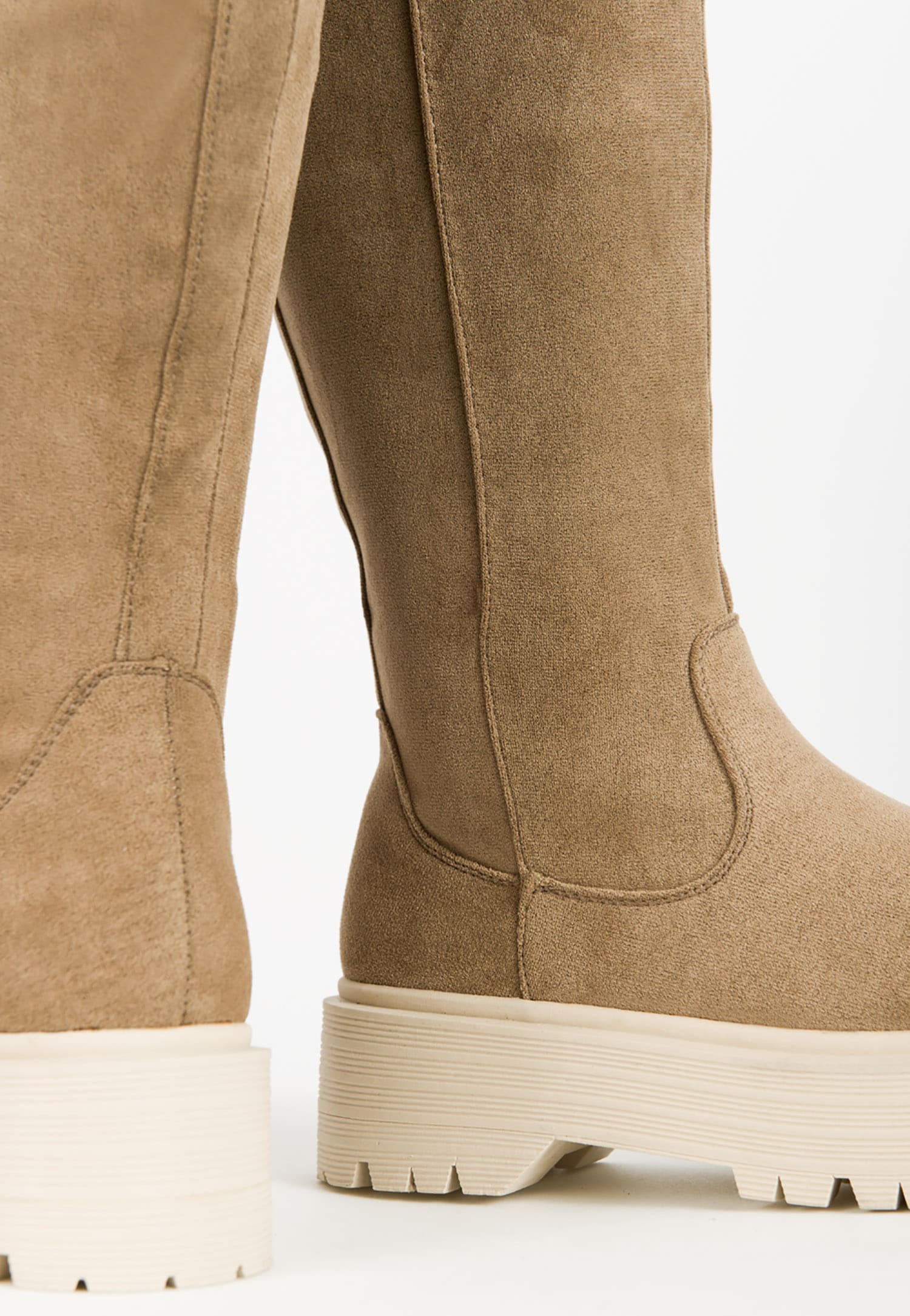 WJS jasnobrązowe kozaki damskie z ociepleniem