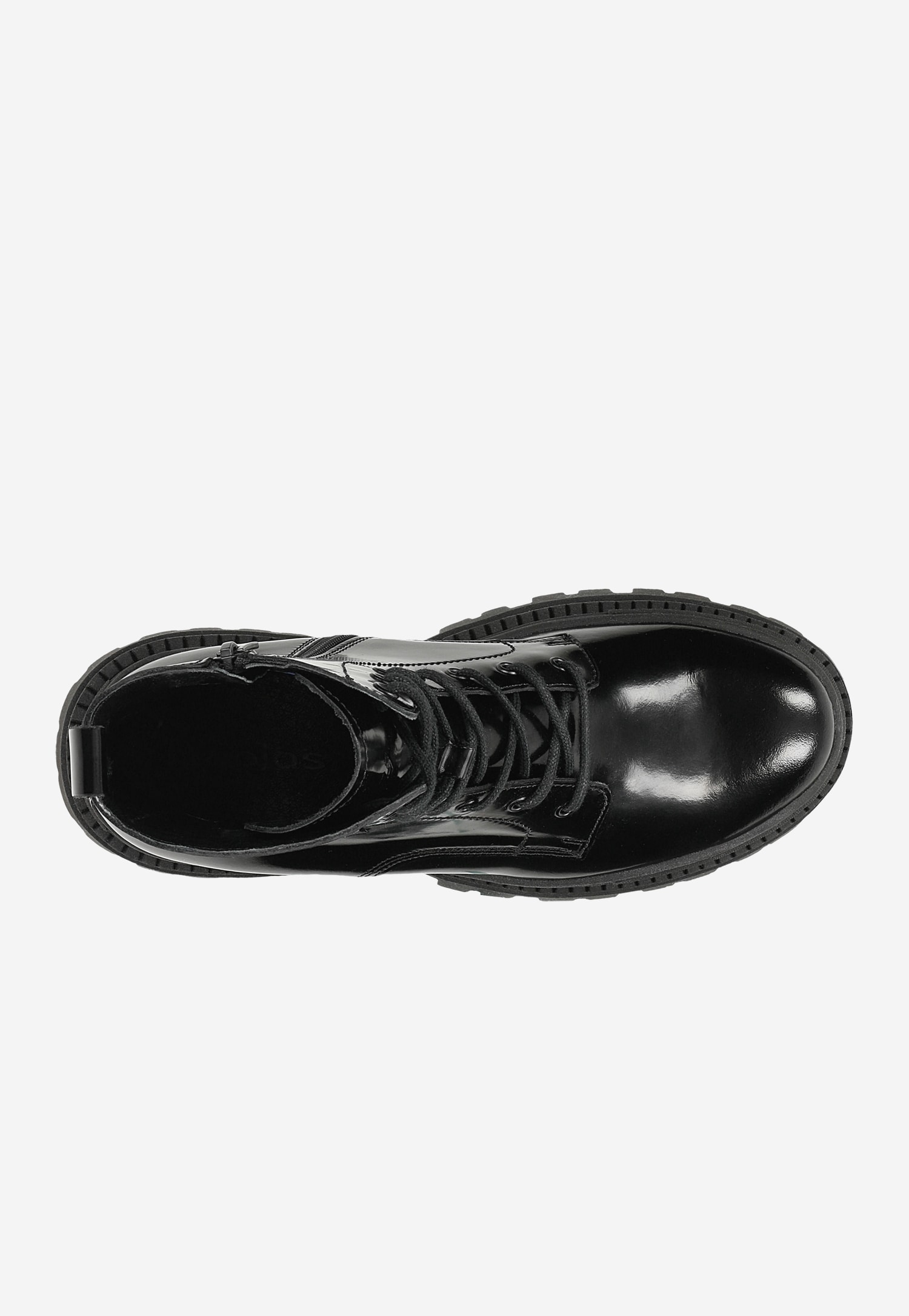 Brązowe męskie trzewiki bikery ze skóry licowej