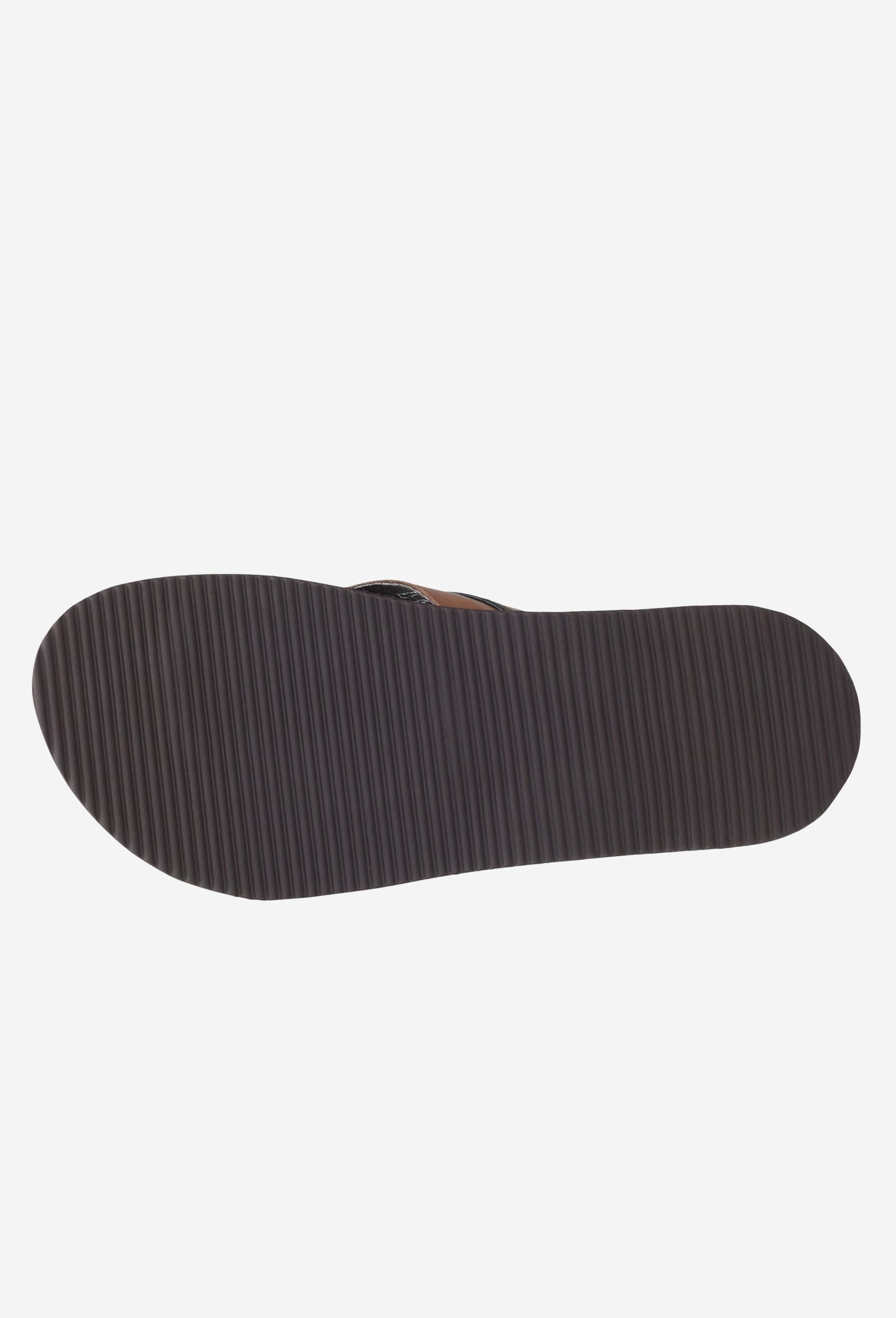 Brązowe klapki męskie na płaskiej podeszwie