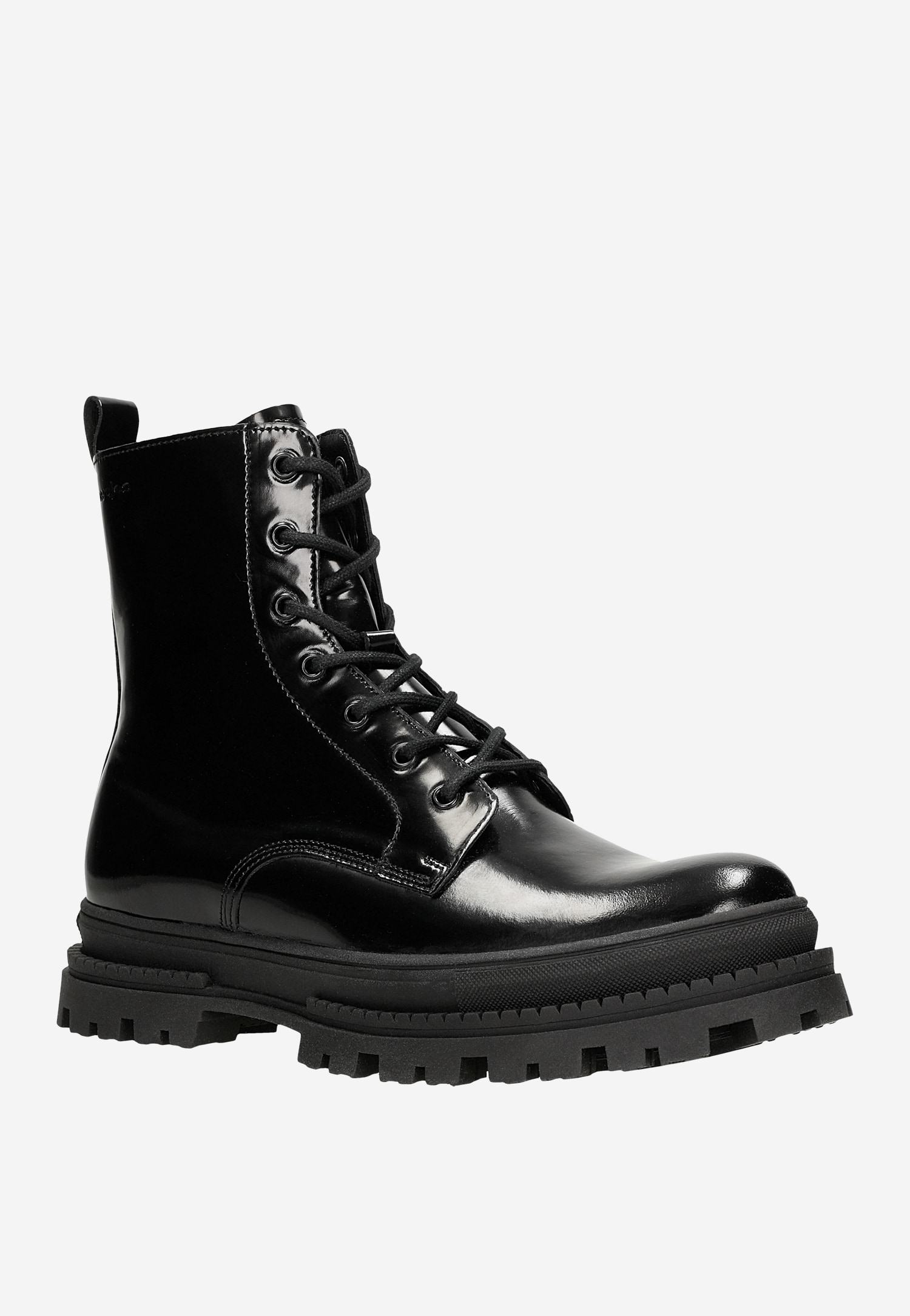 Czarne trzewiki męskie typu bikery