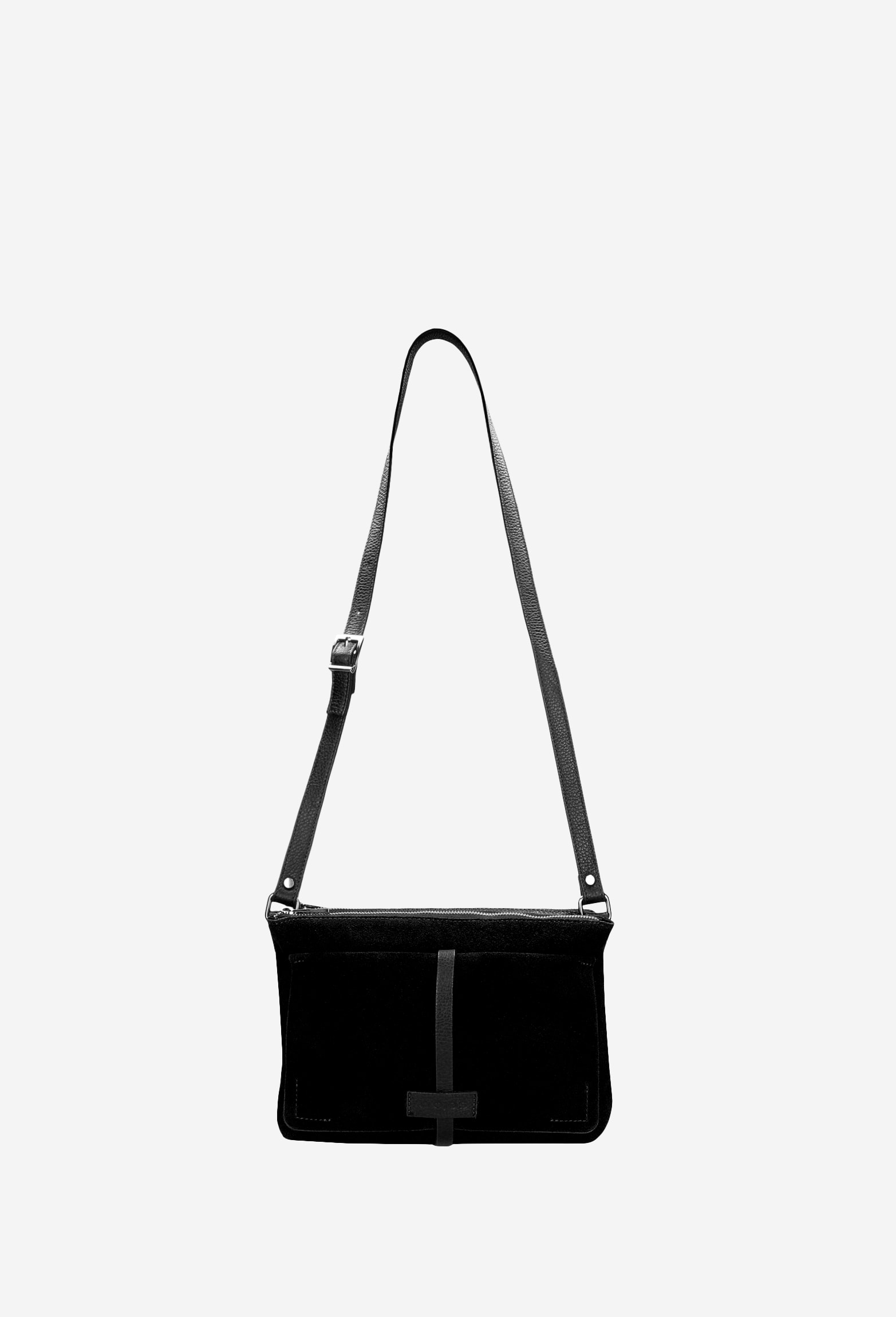 Niewielka beżowa torebka damska z łączonych skór