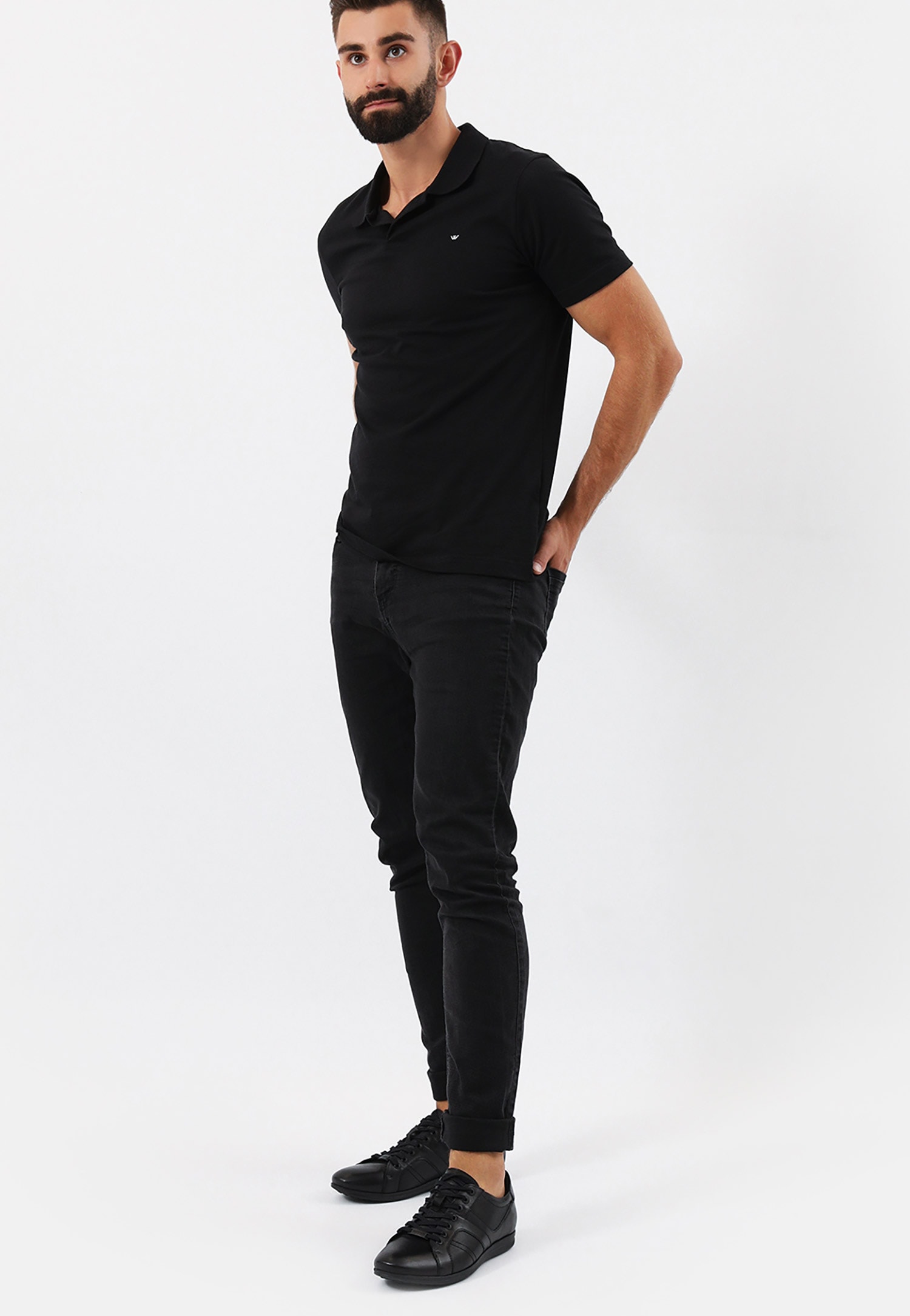 Brązowe sneakersy męskie wykonane ze skóry licowej