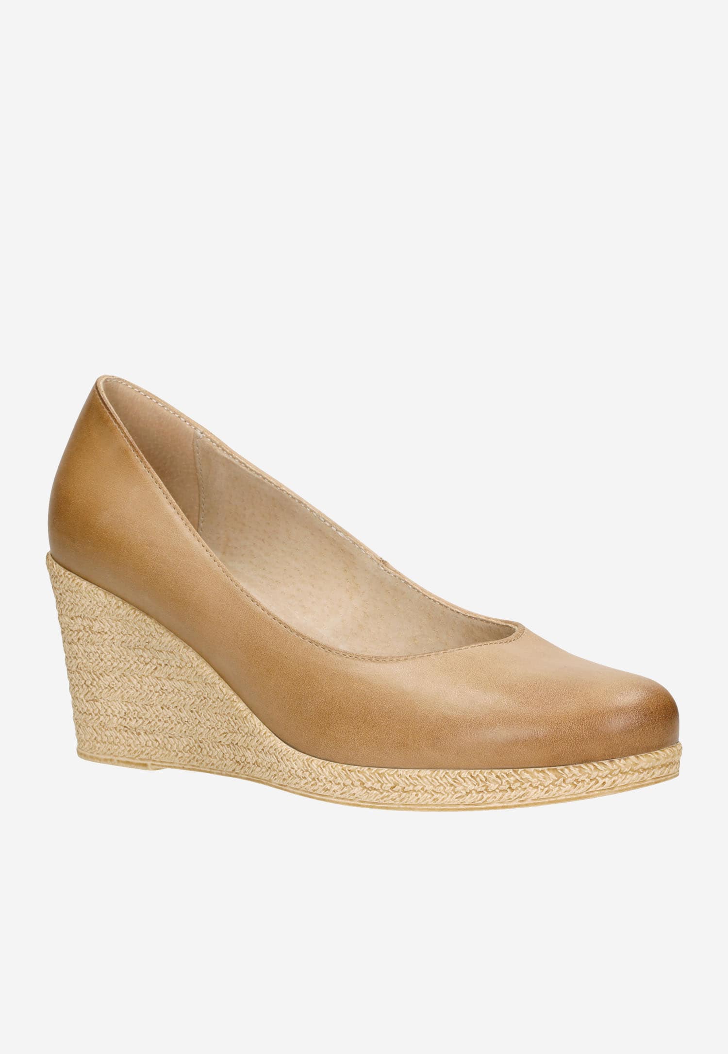 Czarne czółenka damskie na koturnie