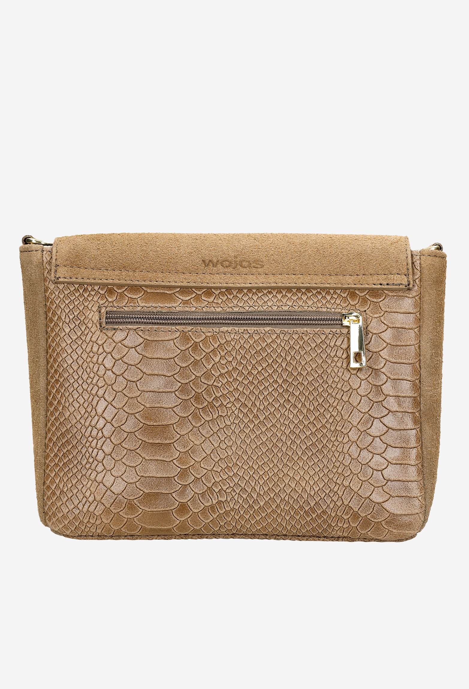 Ciemnobrązowa torebka damska z ciekawą fakturą