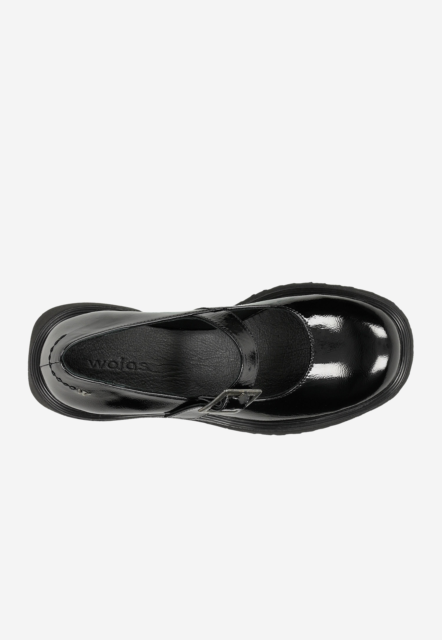 Czarne czółenka Mary Jane z zapięciem na klamerkę