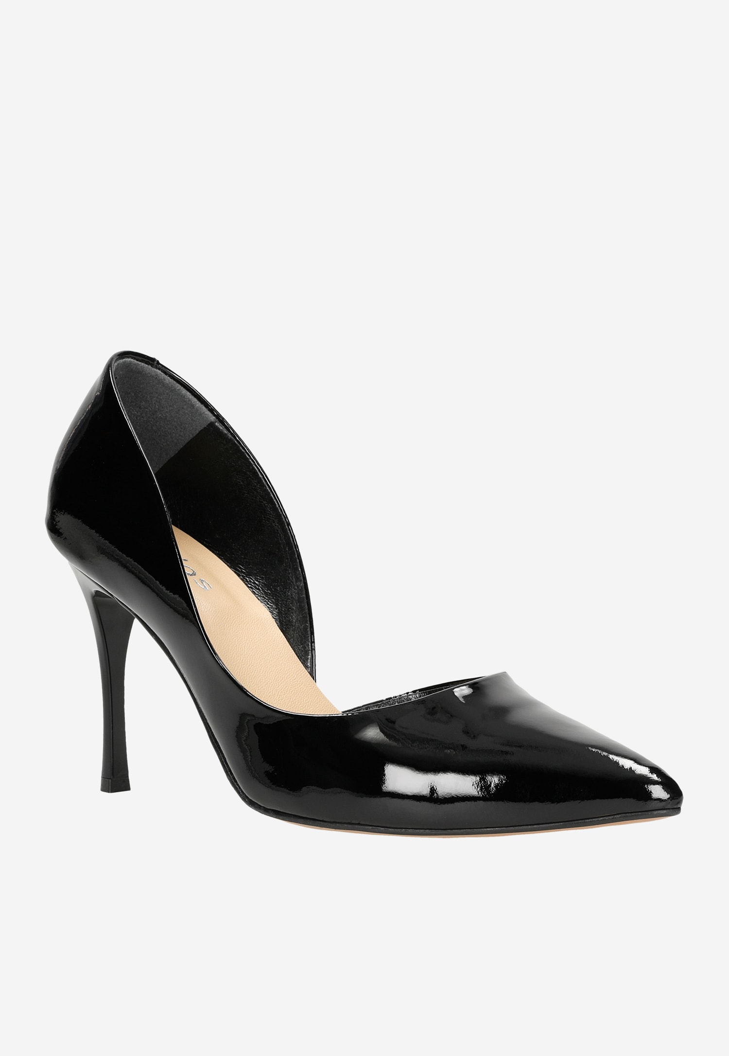 Czarne eleganckie czółenka damskie lakierowane