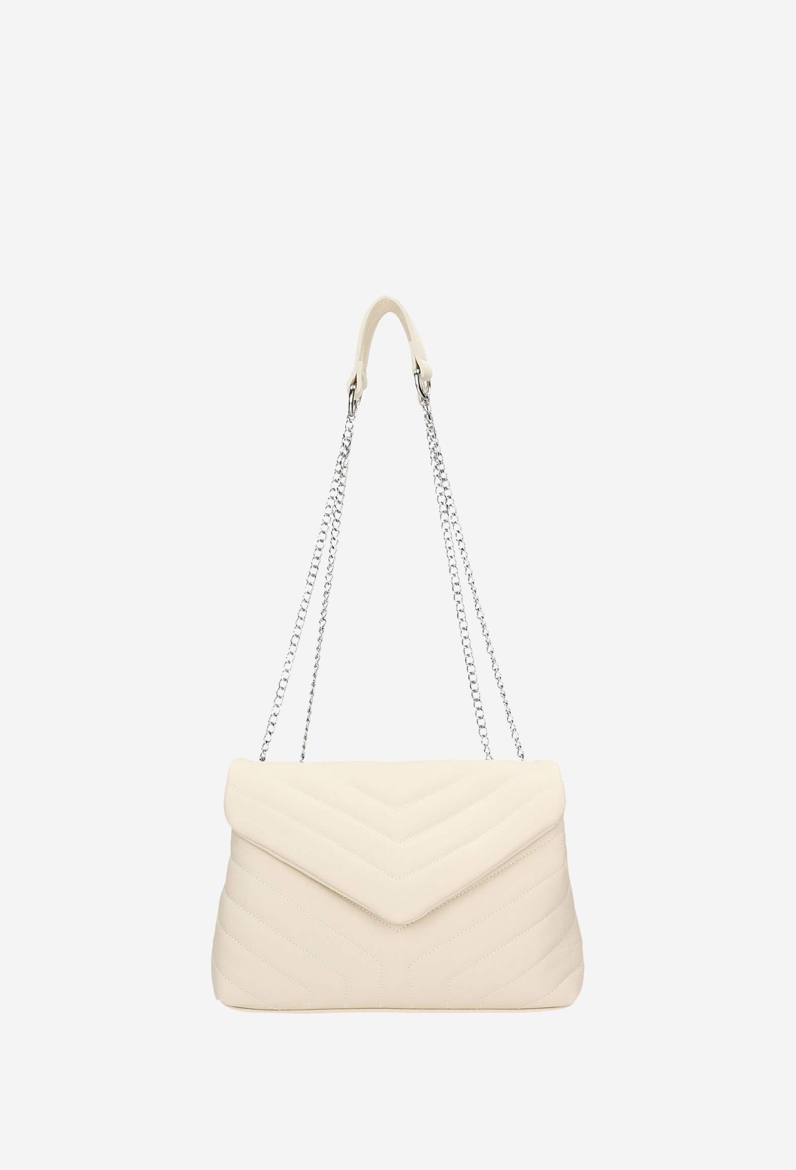 Złota torebka damska z naturalnej skóry