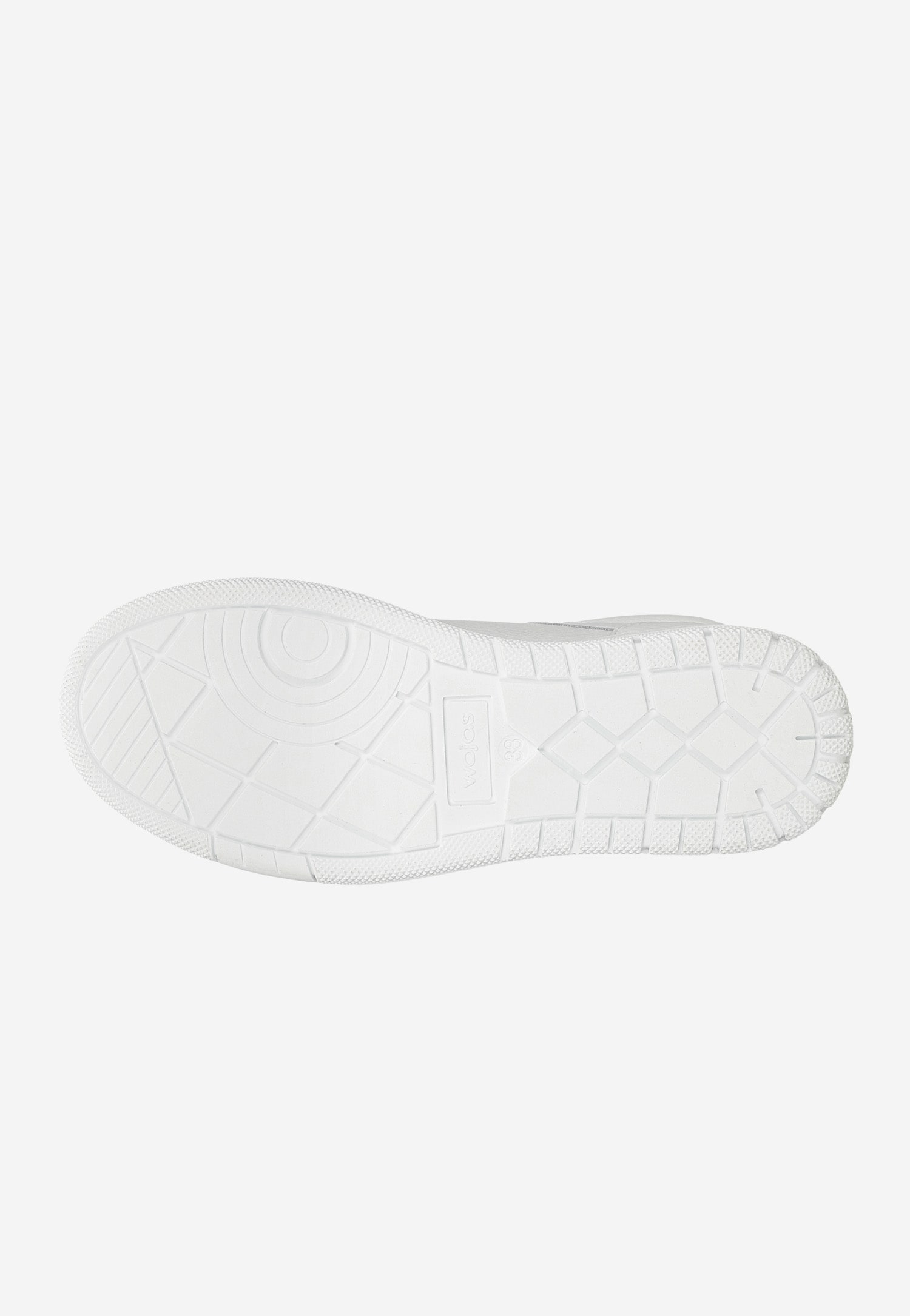 Białe trampki z szarymi elementami