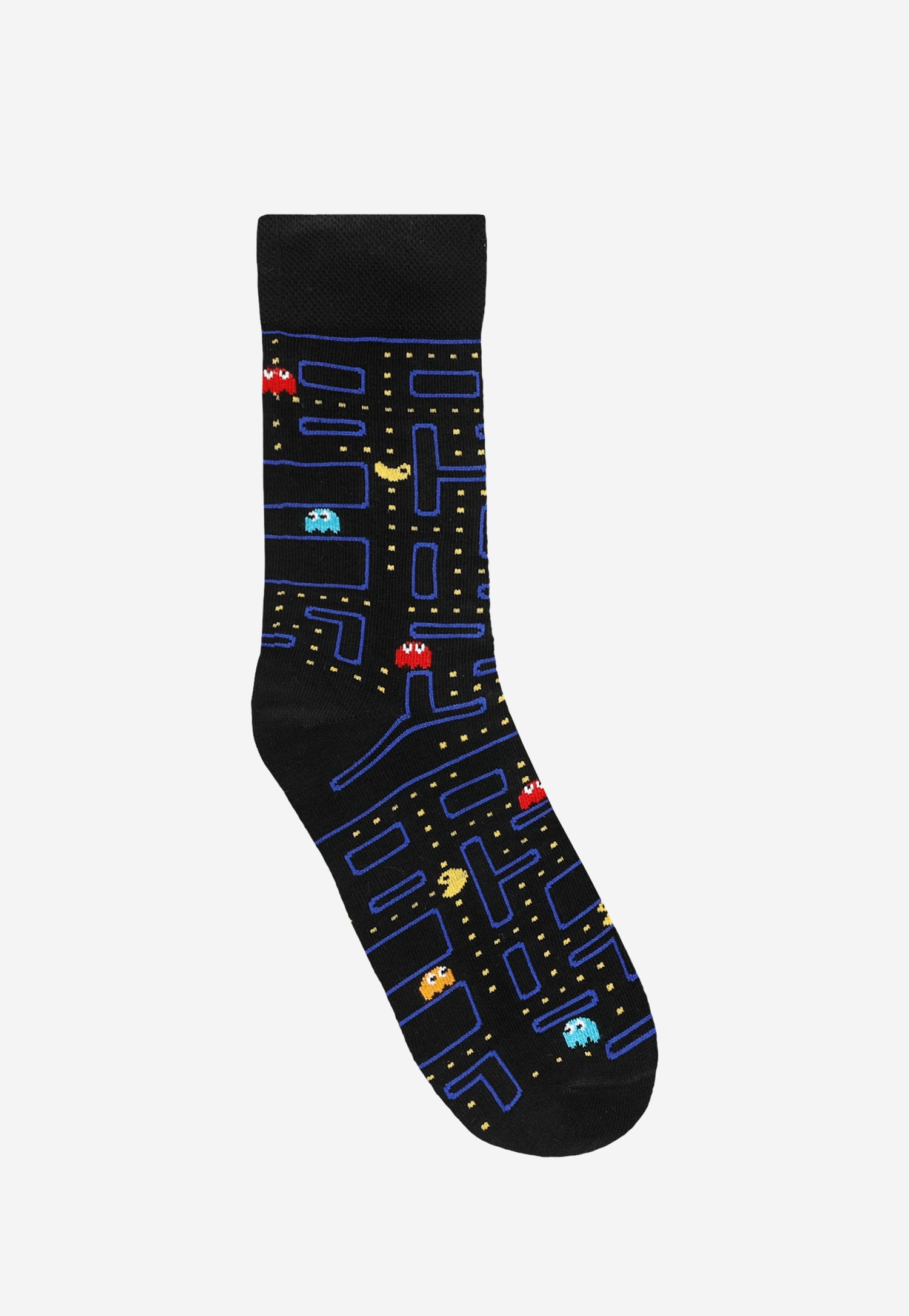 Wysokie bawełniane skarpety z motywem Pac-Mana