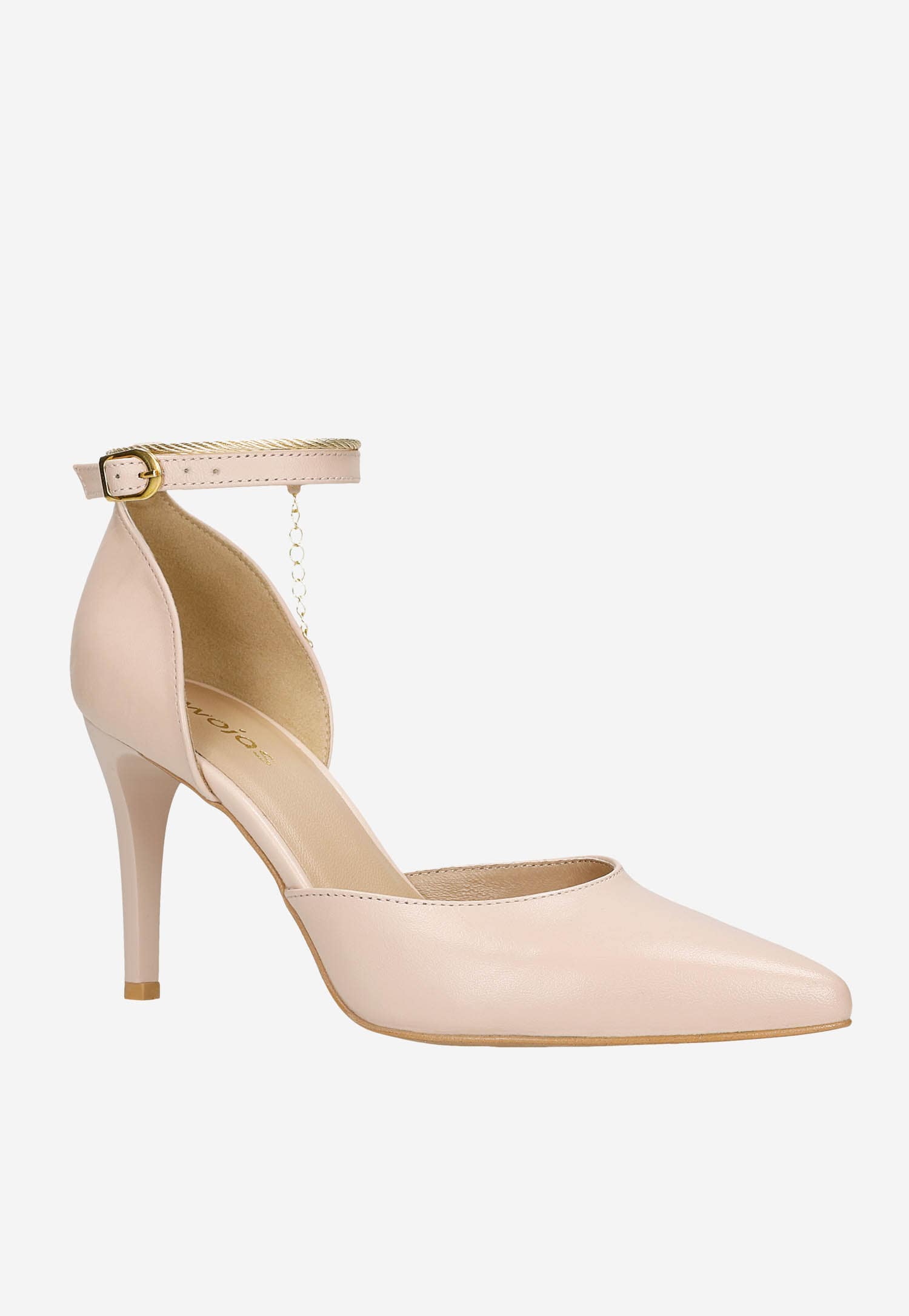 Czarne szpilki damskie z zapięciem wokół kostki