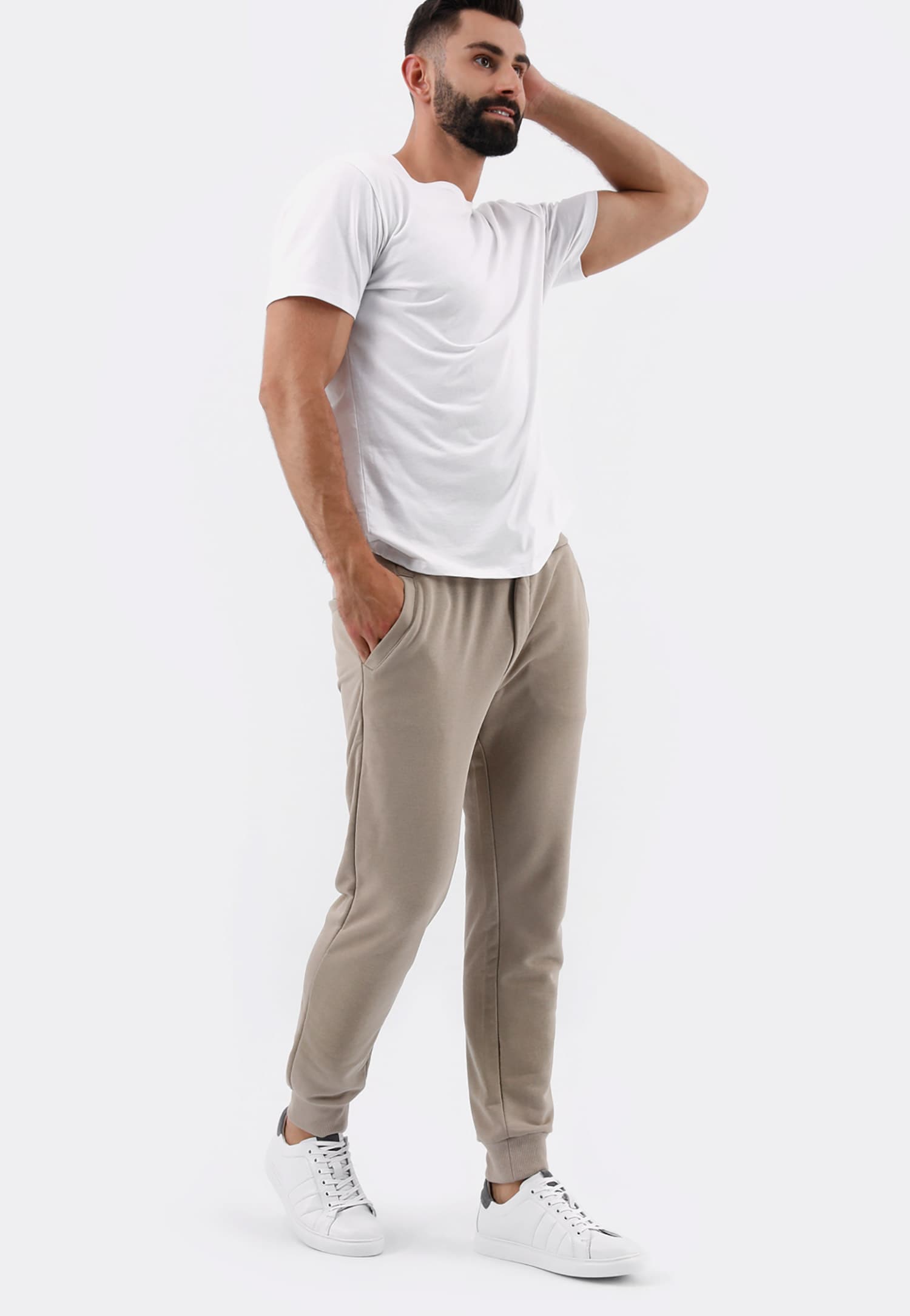 Czarne trampki męskie ze skóry licowej