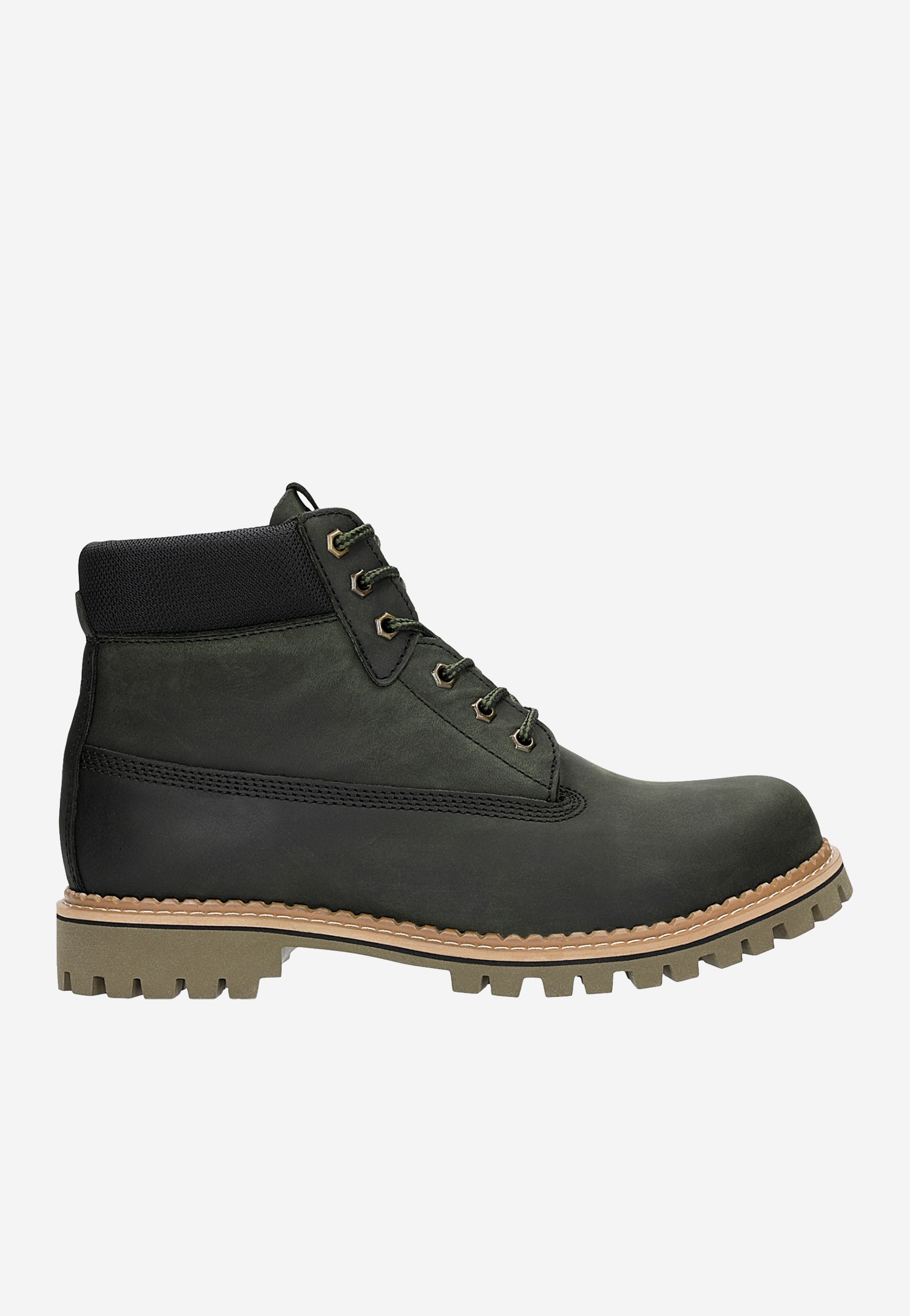 Brązowe sznurowane workery męskie