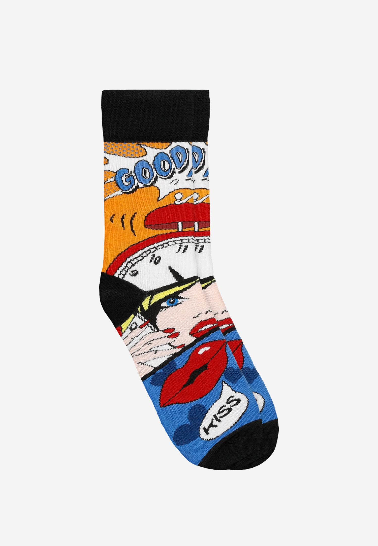 Kolorowe skarpety w komiksowy print