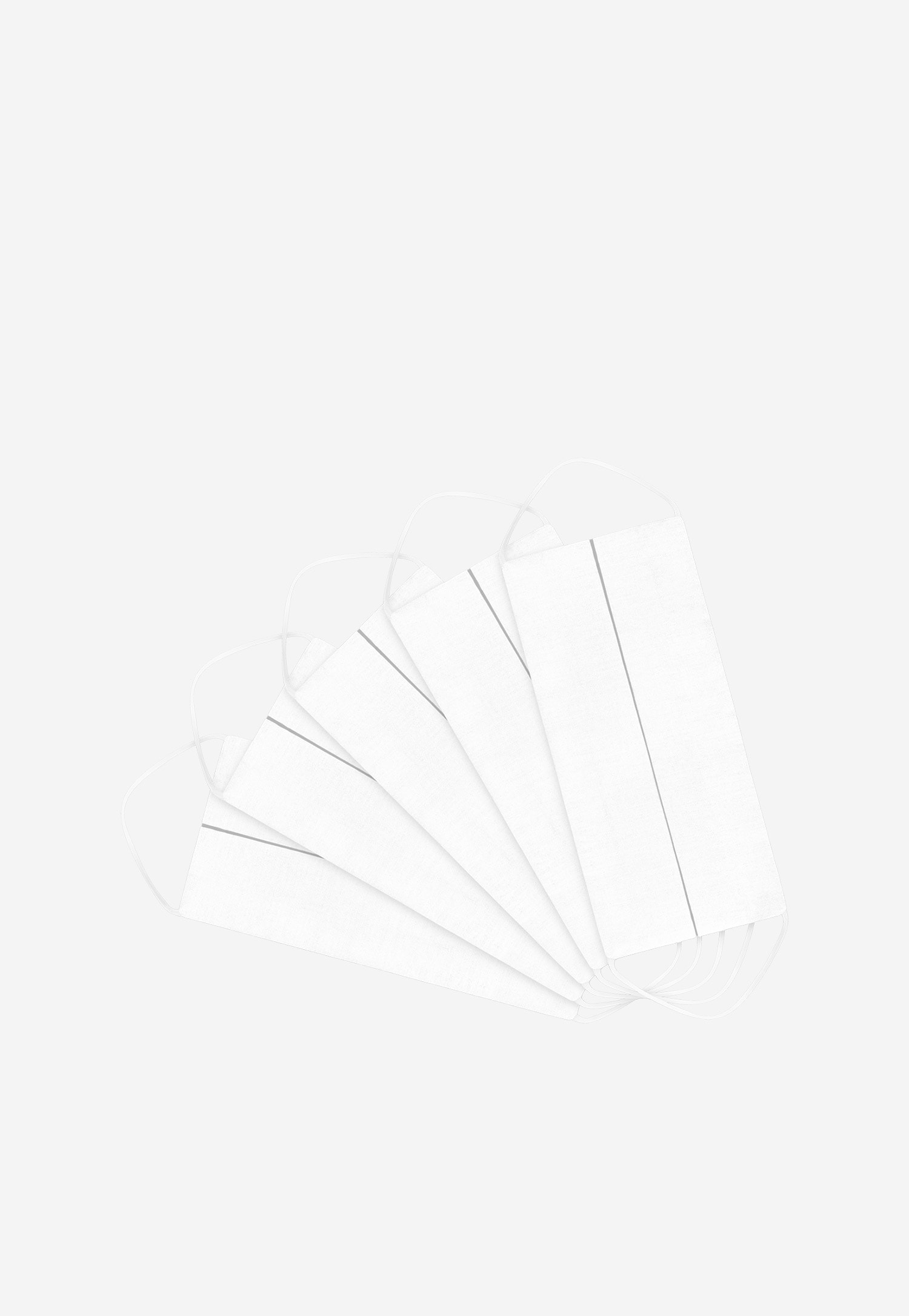 Beżowo-białe maseczki ochronne dwuwarstwowe 5-pak