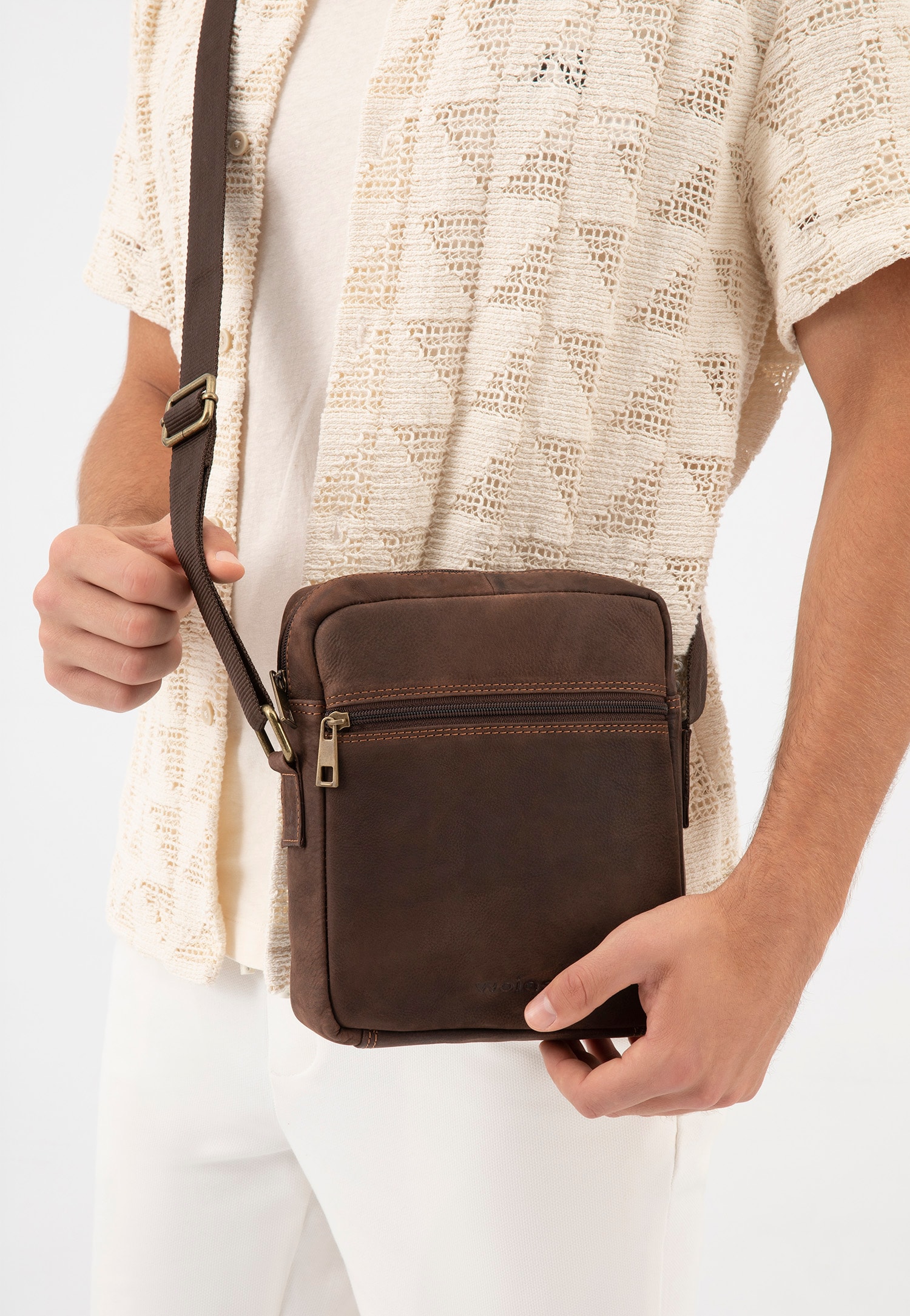 Brązowa torba męska crossbody bag