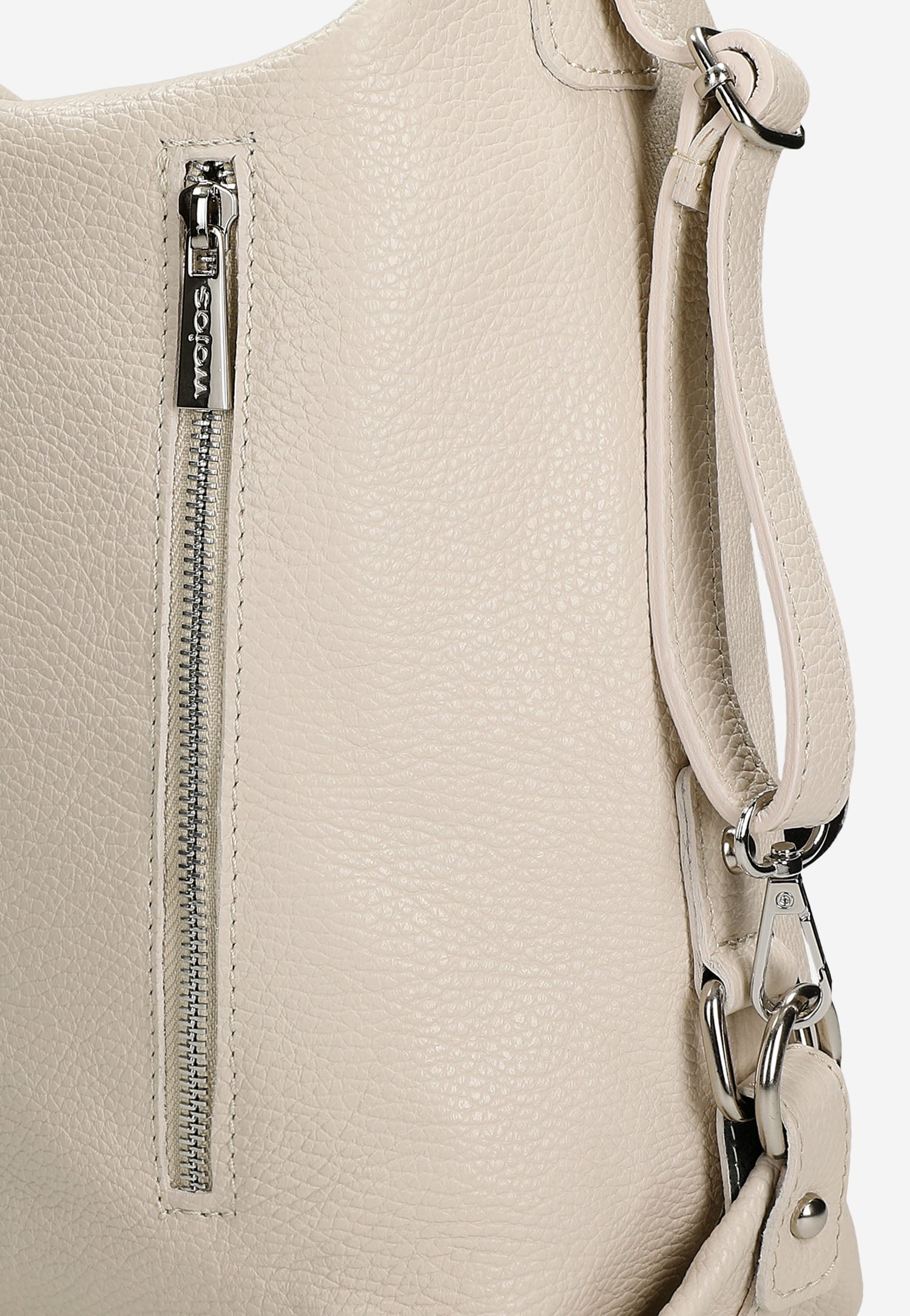 Beżowa skórzana torebka plecak 2w1