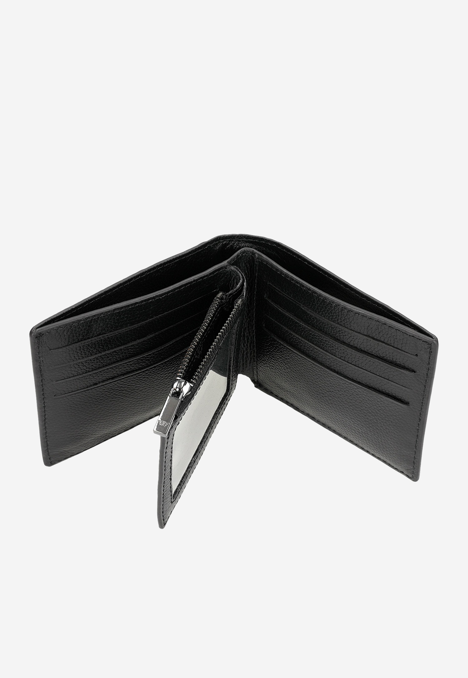 Czarny klasyczny portfel męski