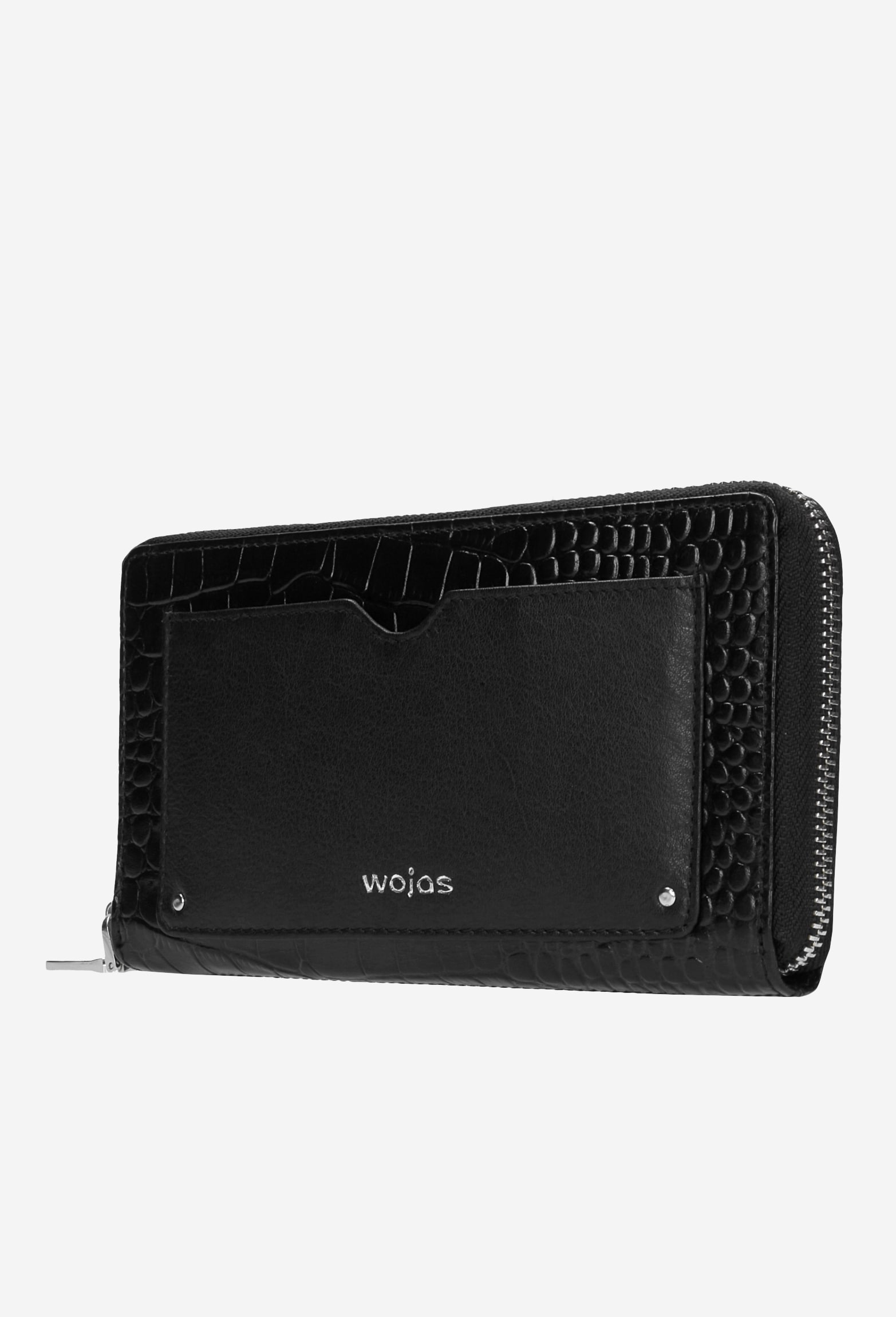 Duży beżowy portfel damski ze złotymi akcentami