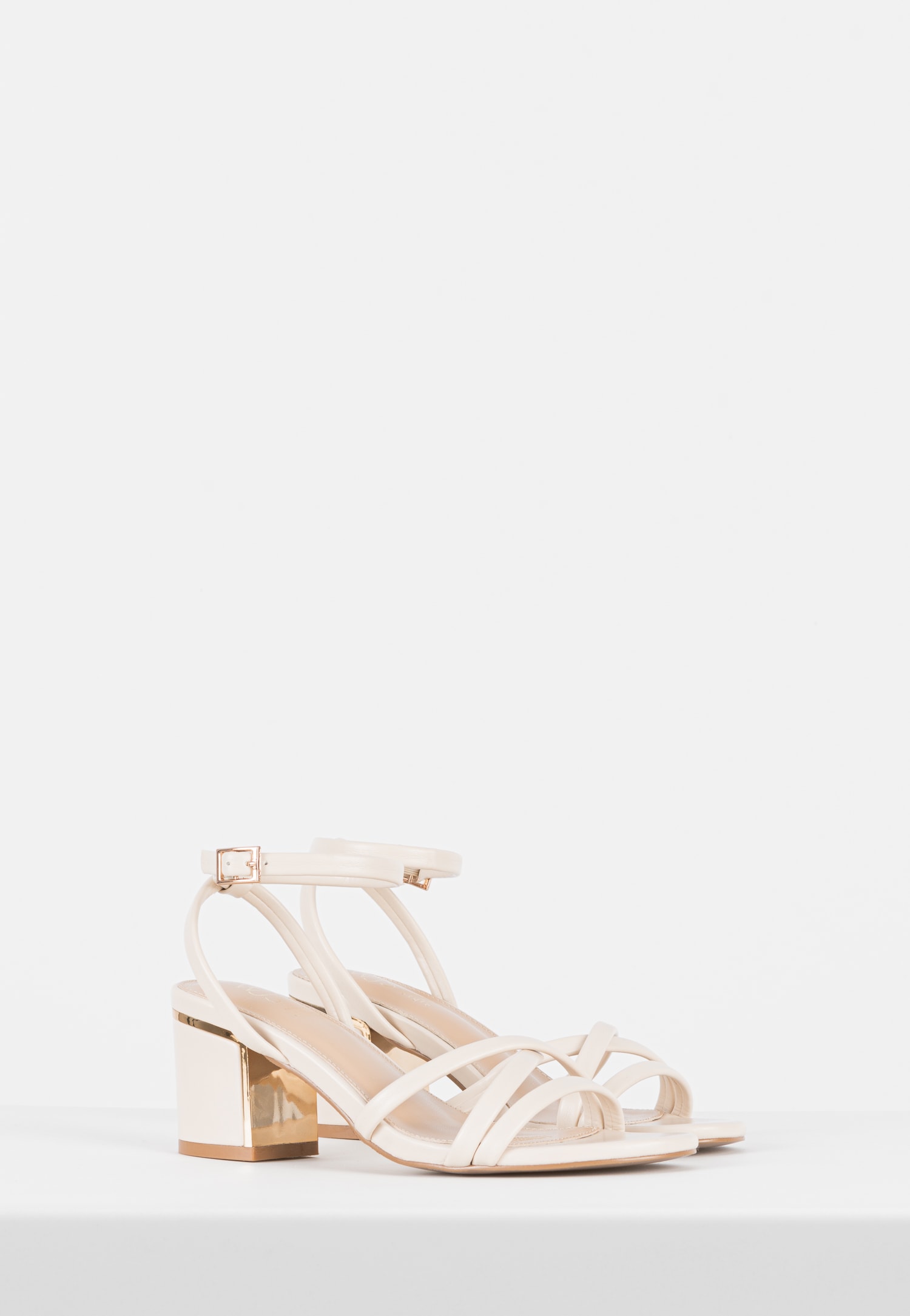 WJS czarne sandały damskie na szerokim obcasie