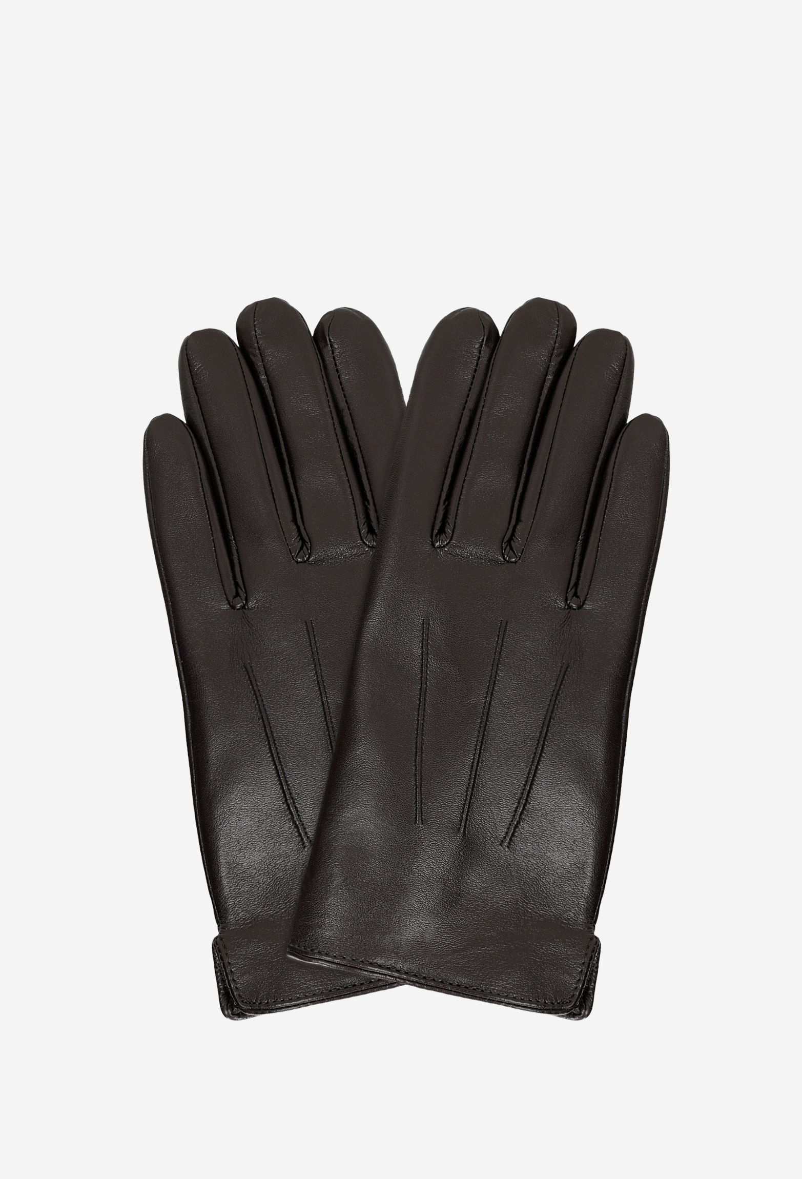 Skórzane rękawiczki męskie w kolorze czarnym