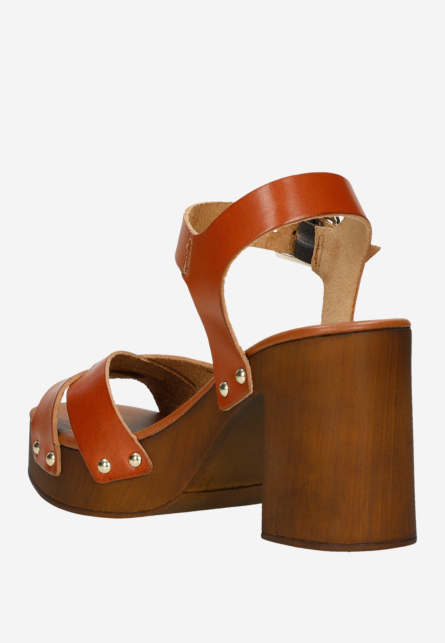 Jasnobrązowe sandały damskie na masywnej podeszwie