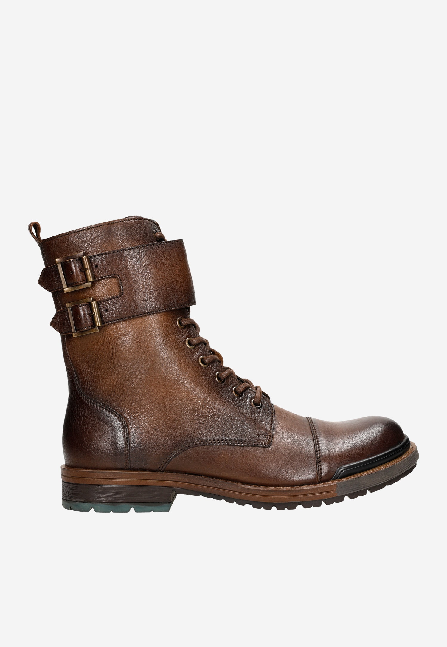 Brązowe wysokie bikery męskie ocieplane