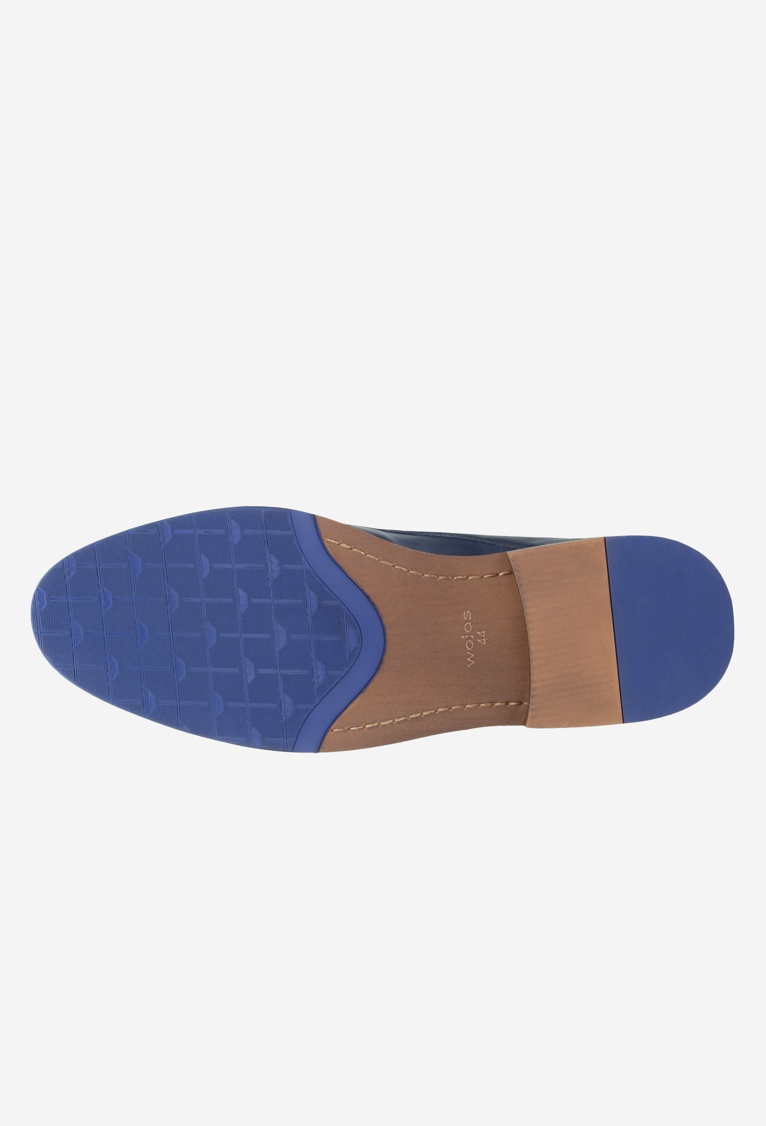 Skórzane półbuty męskie w kolorze granatowym