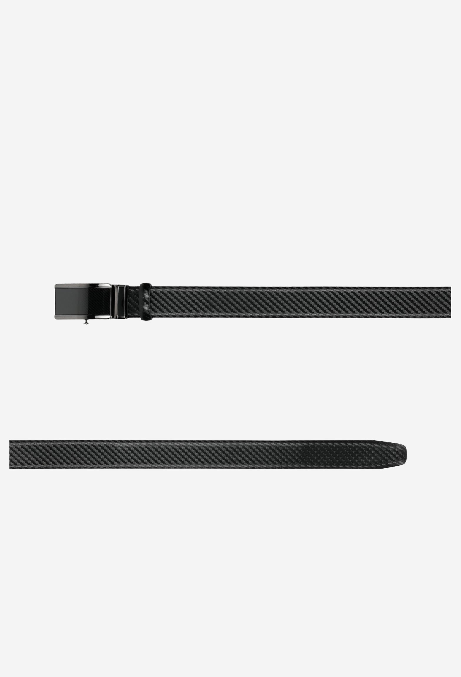 Czarny pasek męski z pełną klamrą