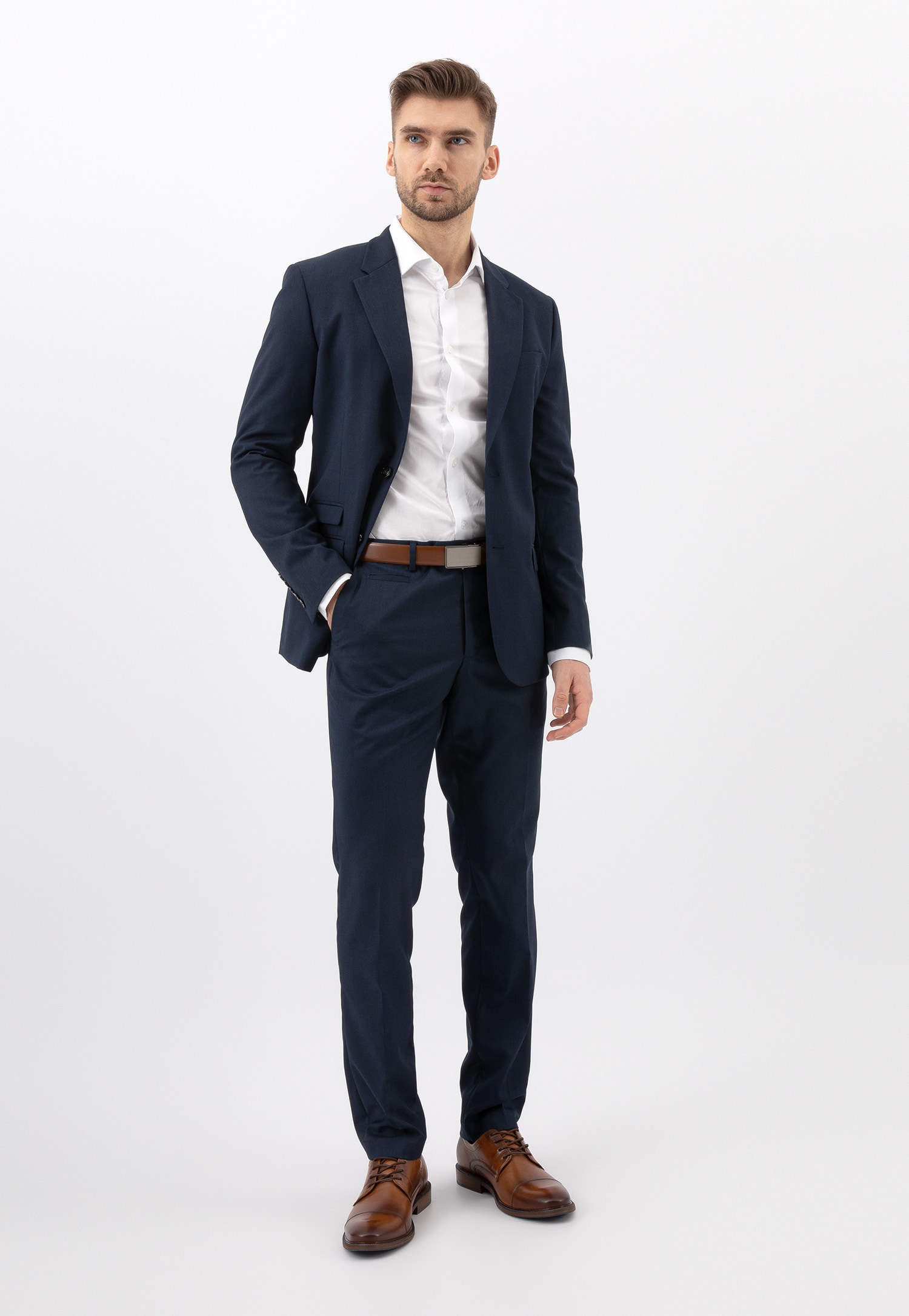 Eleganckie jasnobrązowe półbuty męskie