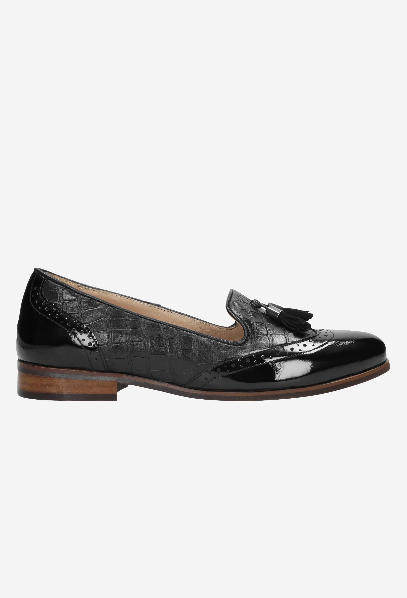 Czarne półbuty damskie