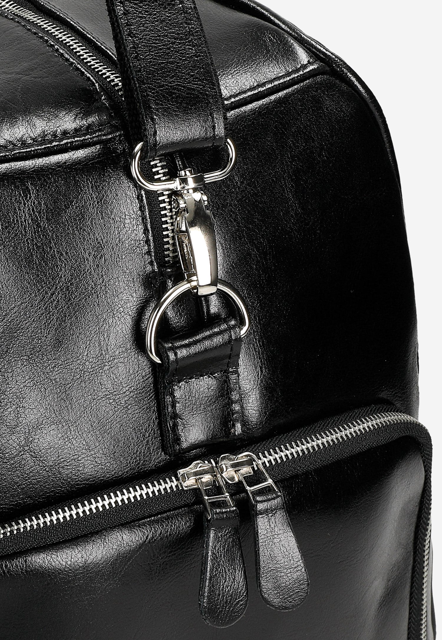 Pojemna czarna torba męska ze skóry naturalnej