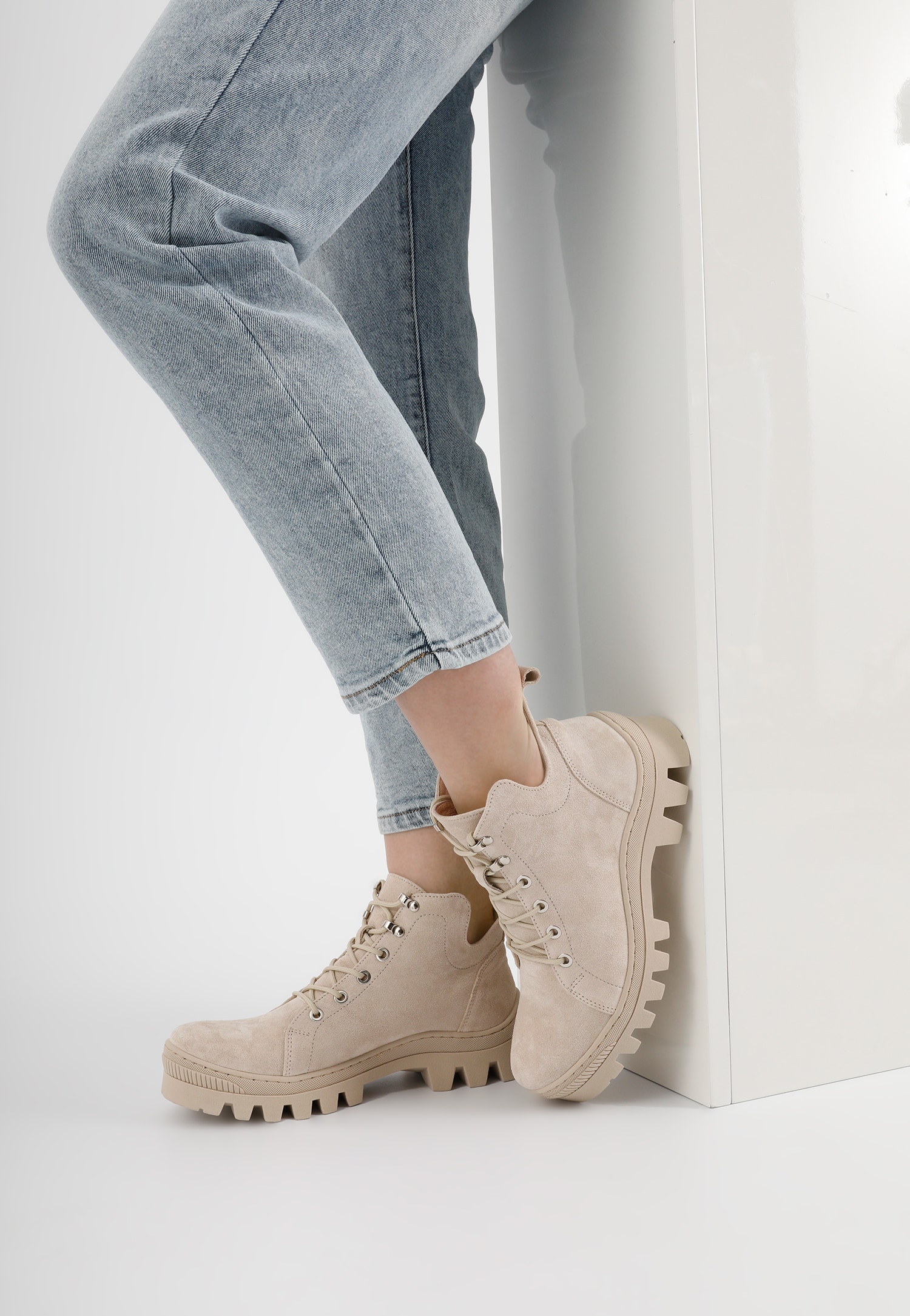 Oryginalne zielone trzewiki damskie