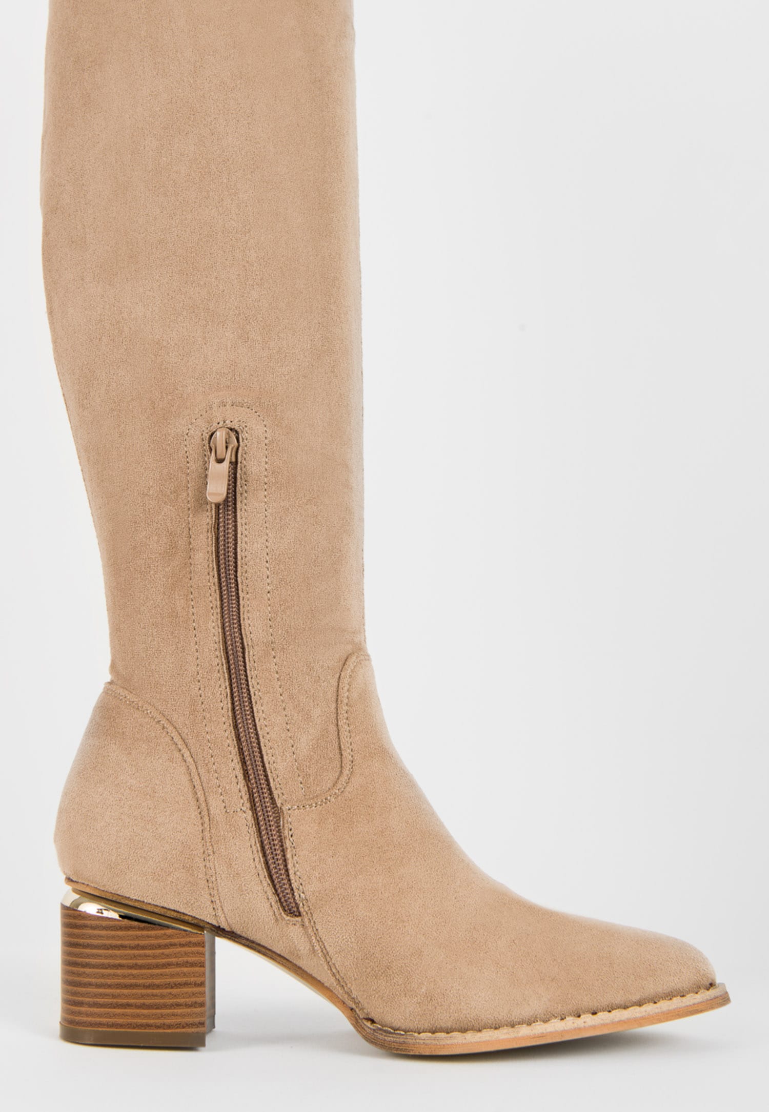 WJS czarne kozaki damskie na słupku