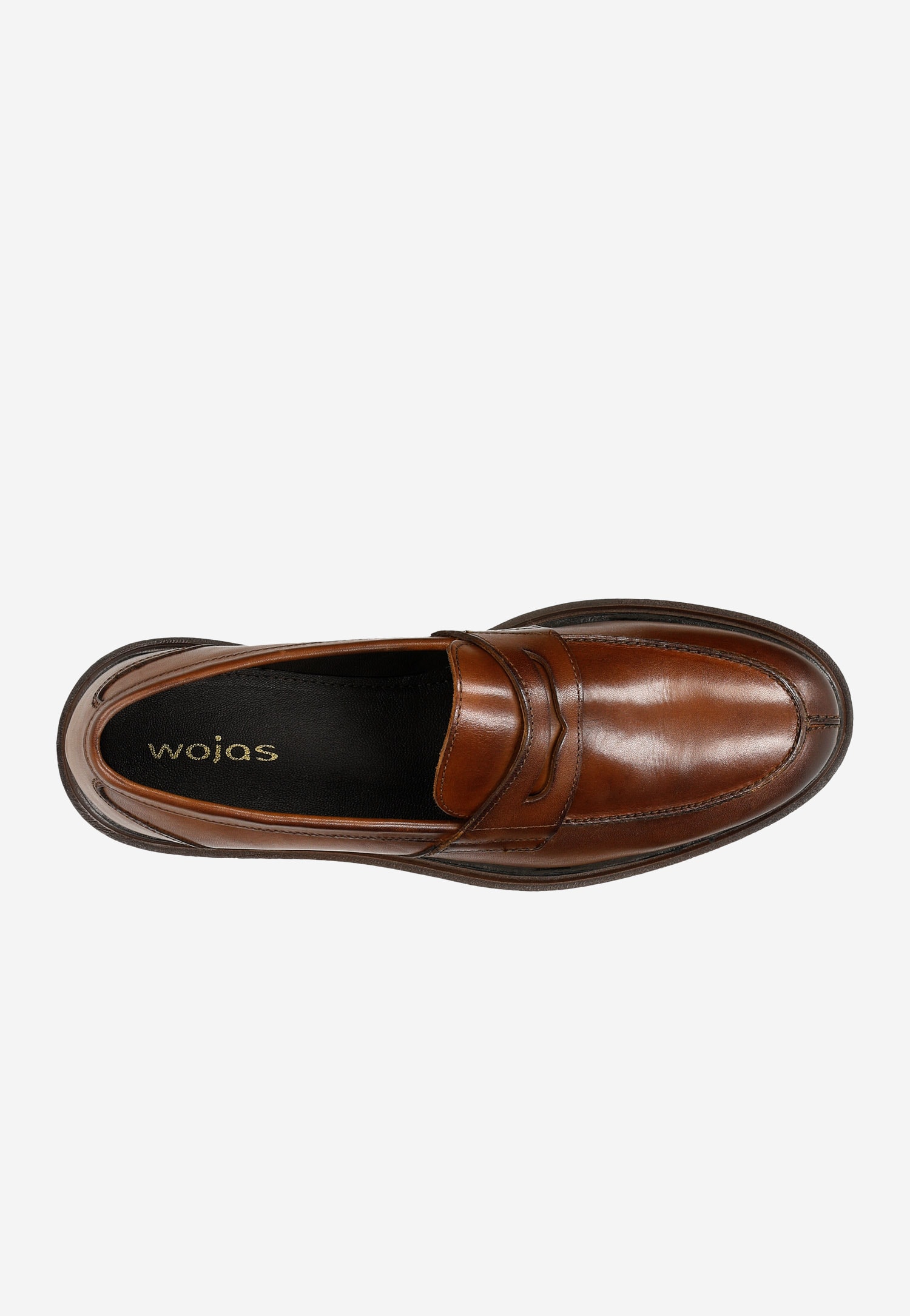 Brązowe skórzane mokasyny męskie penny loafers