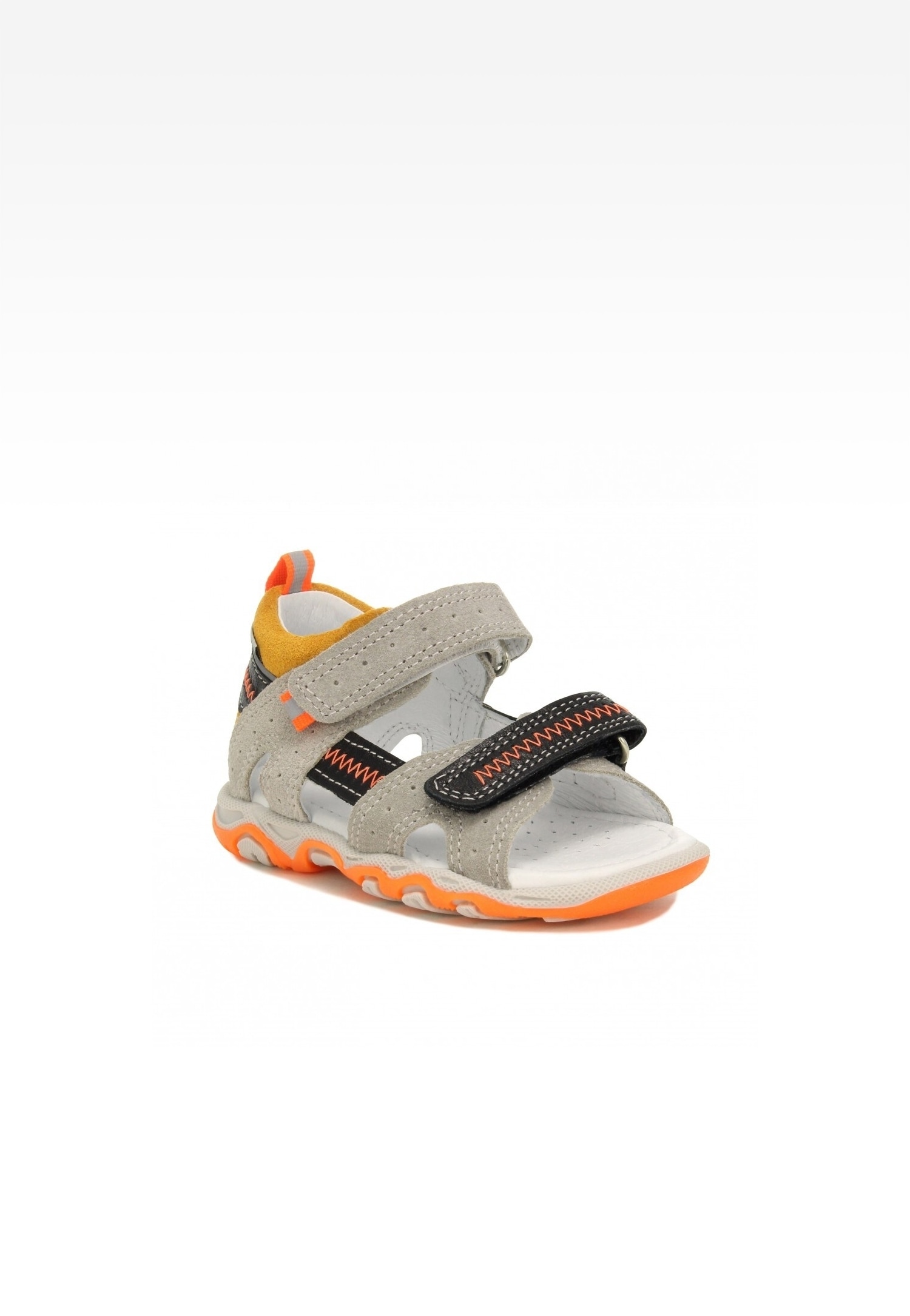 Sandały BARTEK 118240-28, dla chłopców, czarno-szaro-pomarańczowy