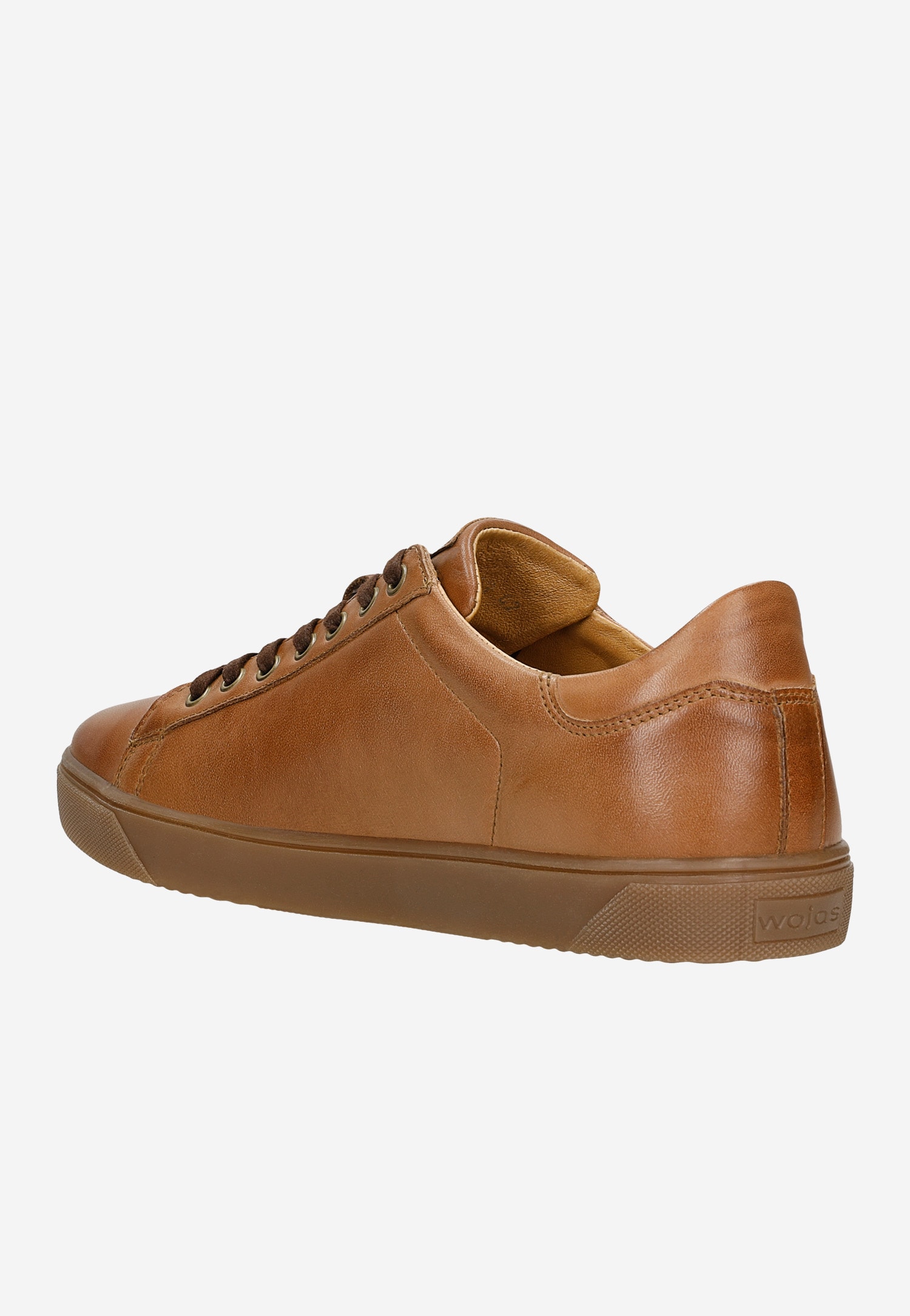 Jasnobrązowe trampki męskie ze skóry licowej