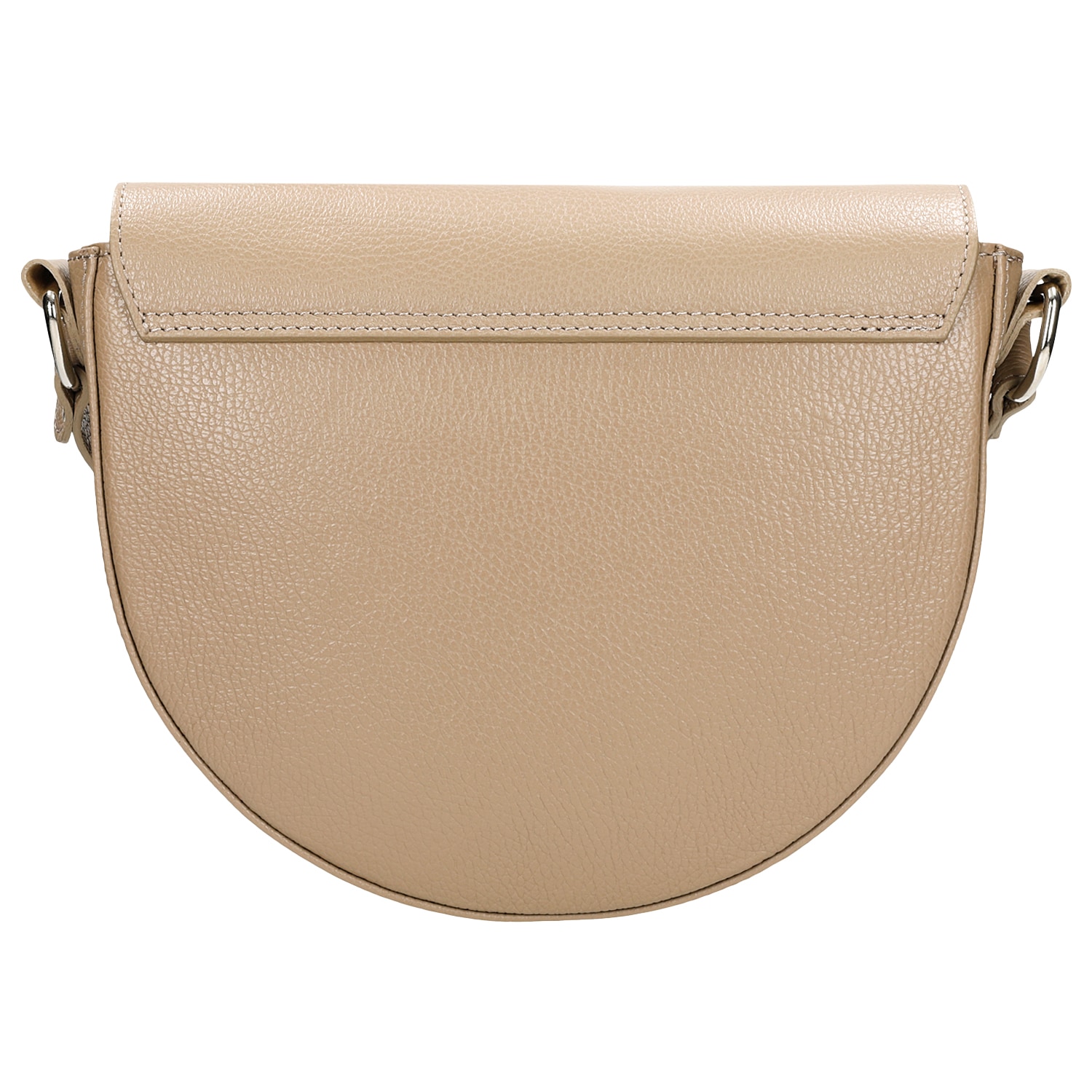 Mała beżowa torebka z połączenia skóry licowej i dwoiny welurowej