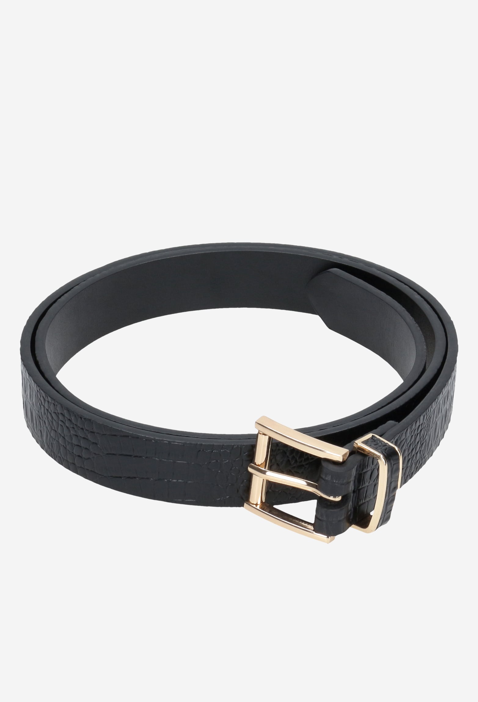 Brązowy pasek damski z efektownym tłoczeniem